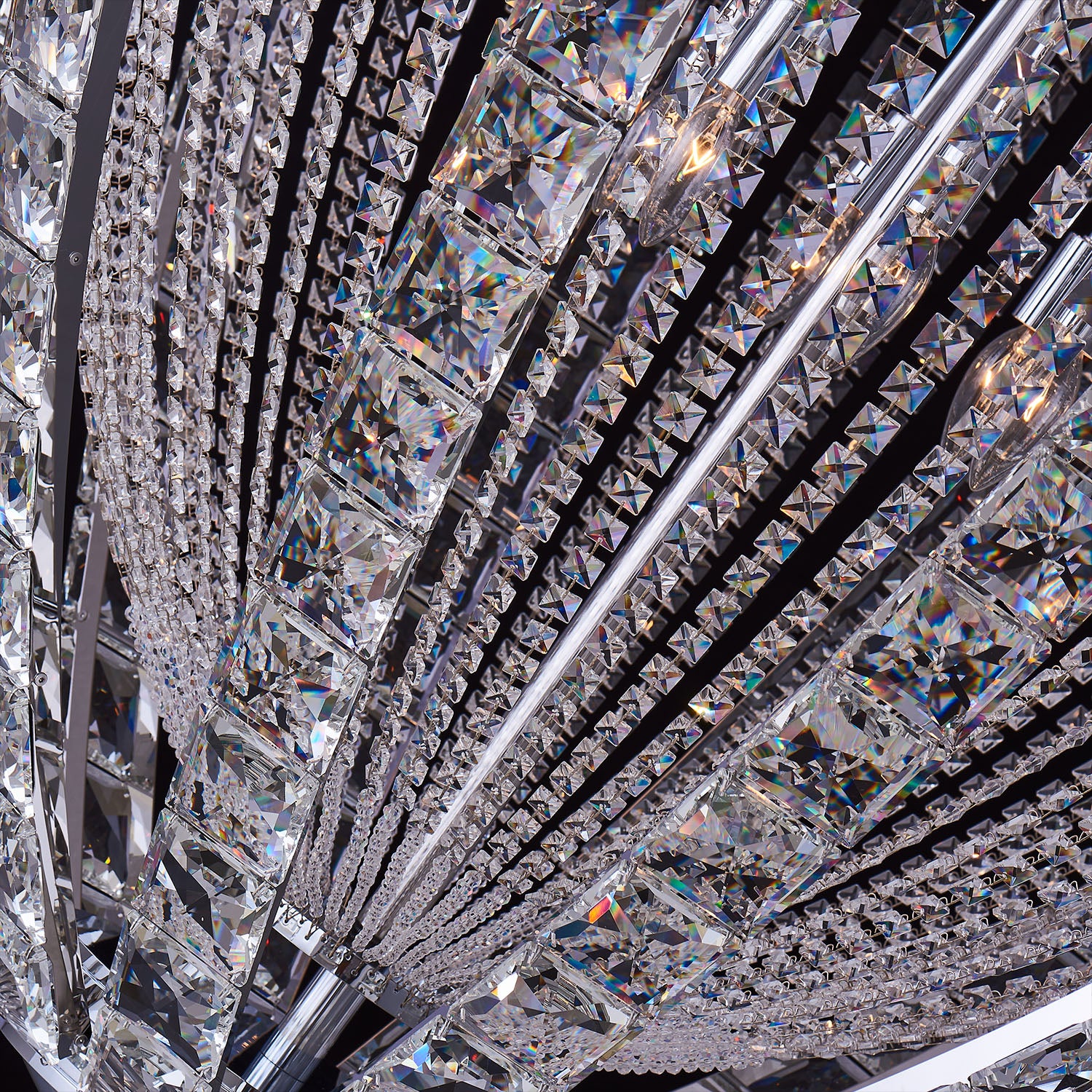 99'' Scudo 72 Light Chrome Chandelier