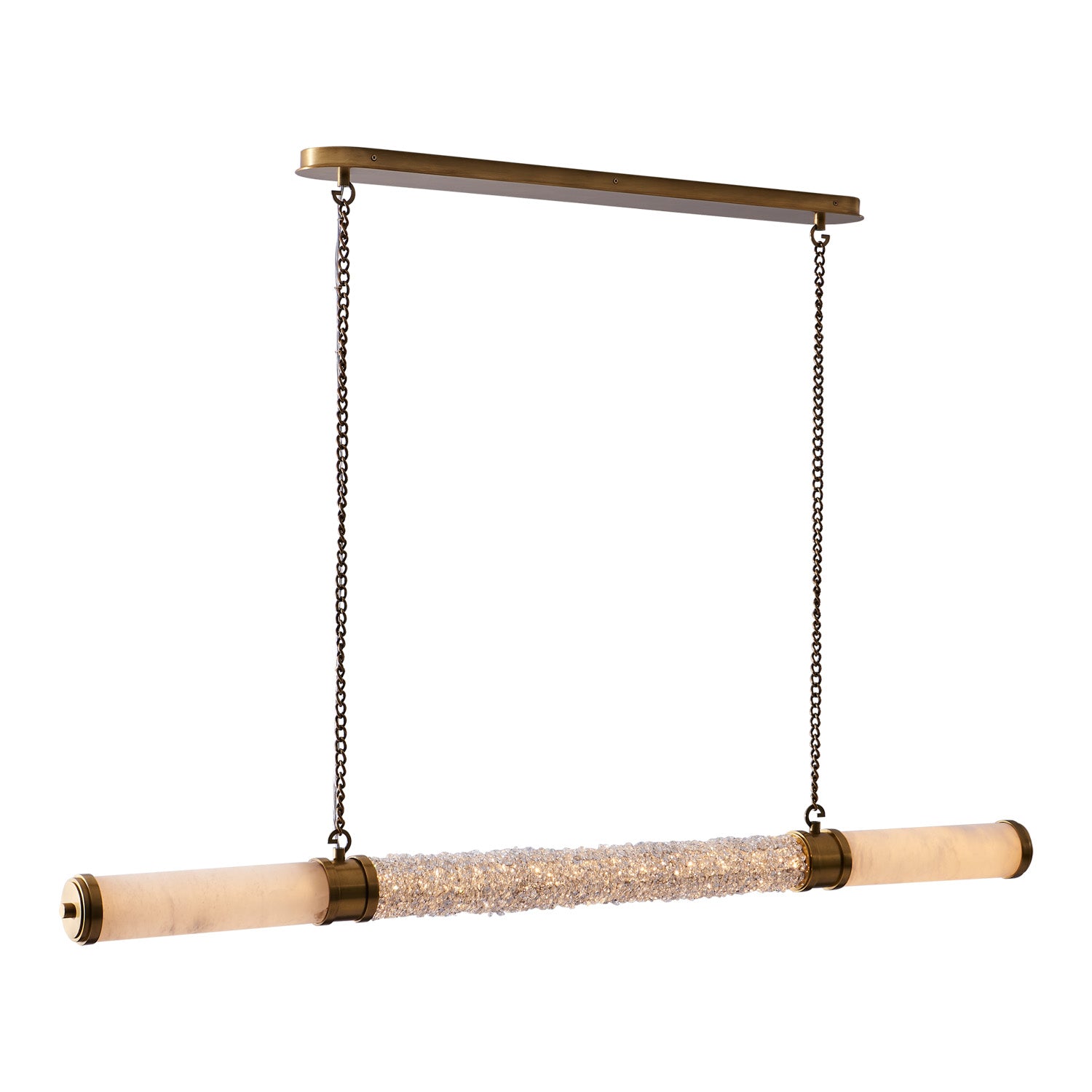 3.5'' Tubo 1 Light True Brass Linear Pendant