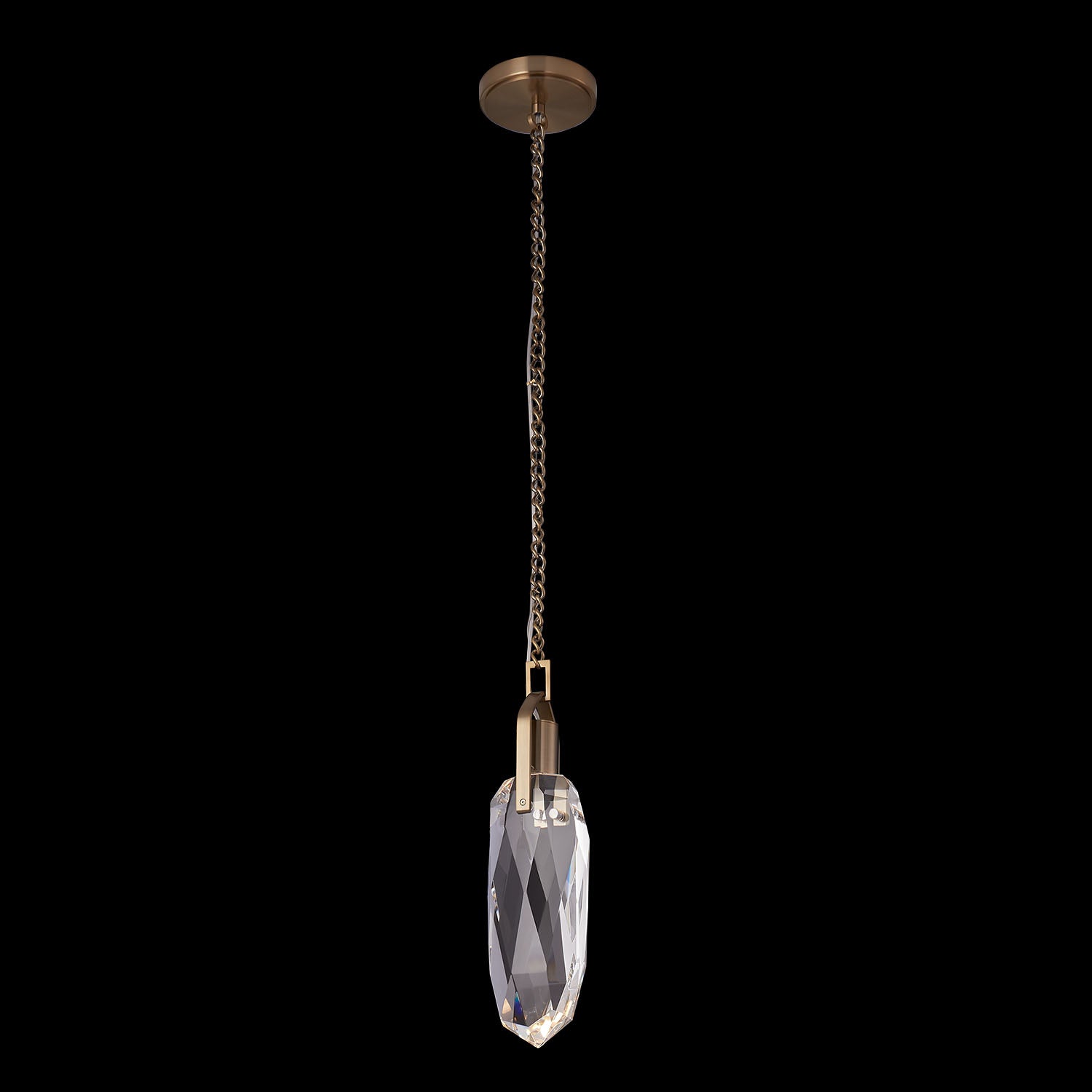 15'' Diamante 1 Light Winter Brass Pendant