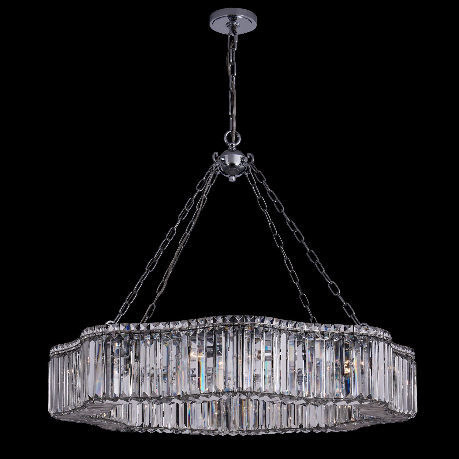 29'' Corda 12 Light Chrome Chandelier