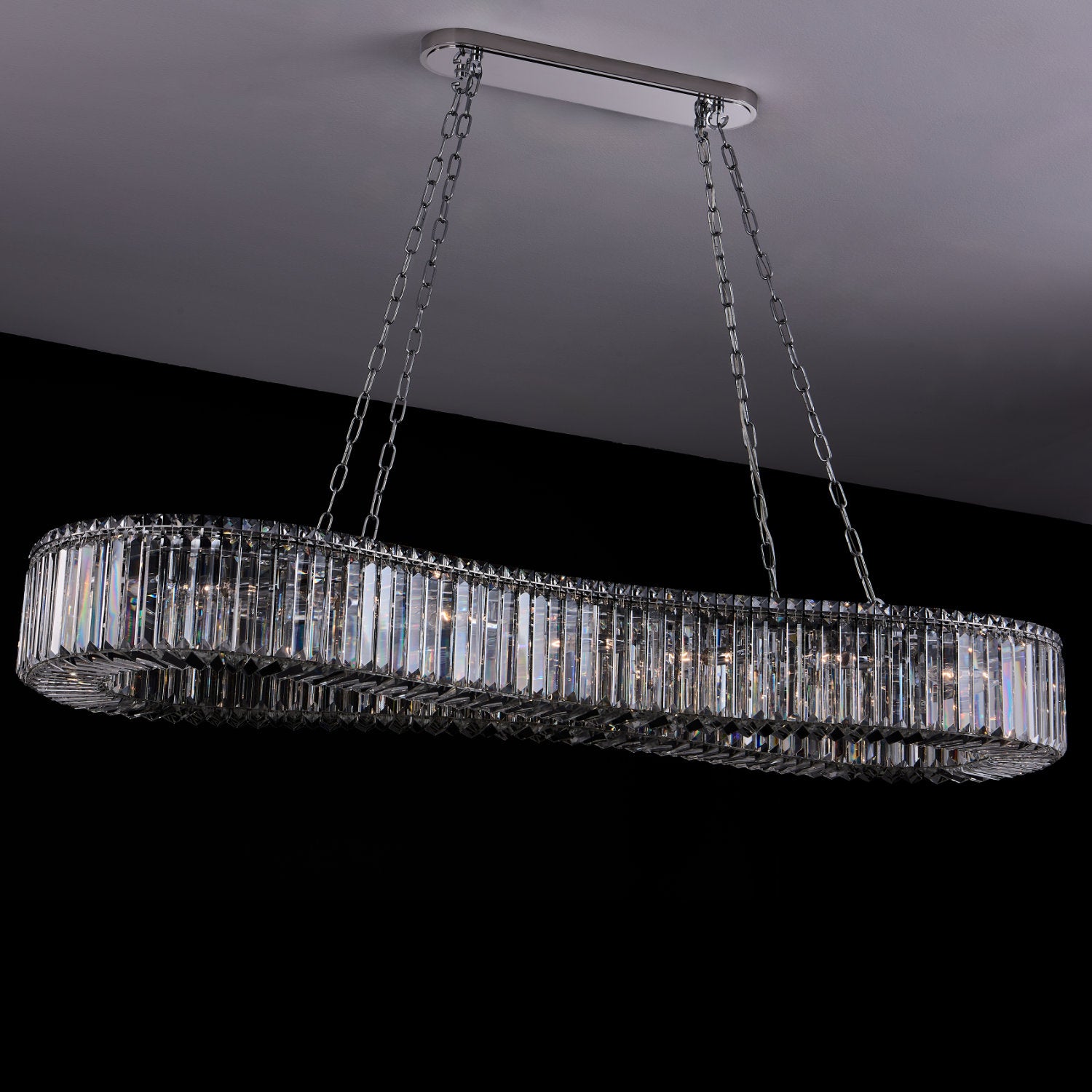 8'' Corda 18 Light Chrome Linear Pendant