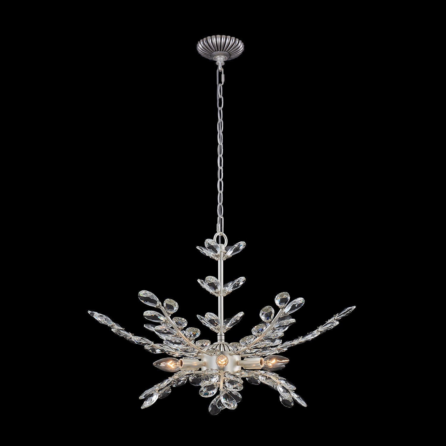 18'' Alloro 6 Light Pewter Chandelier