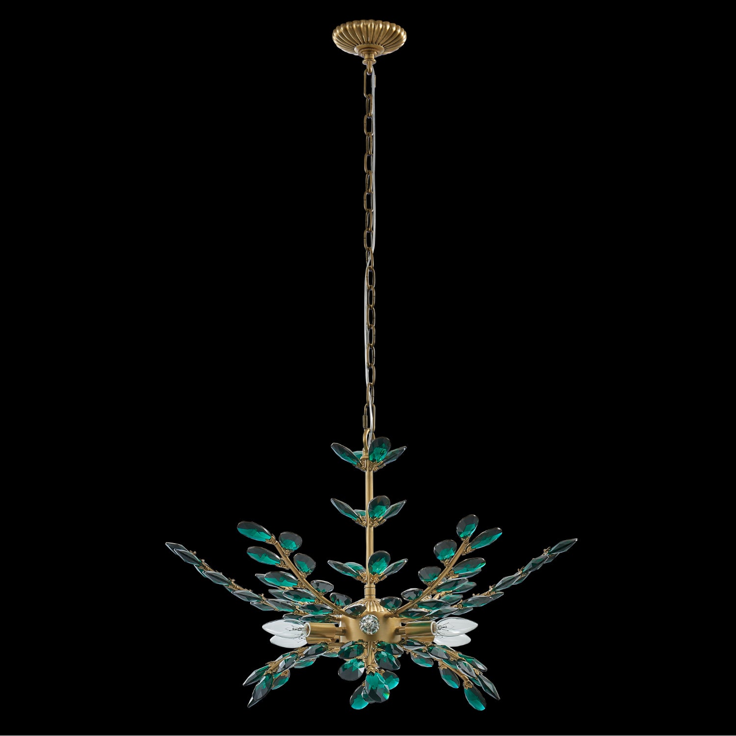 18'' Alloro 6 Light True Brass Chandelier