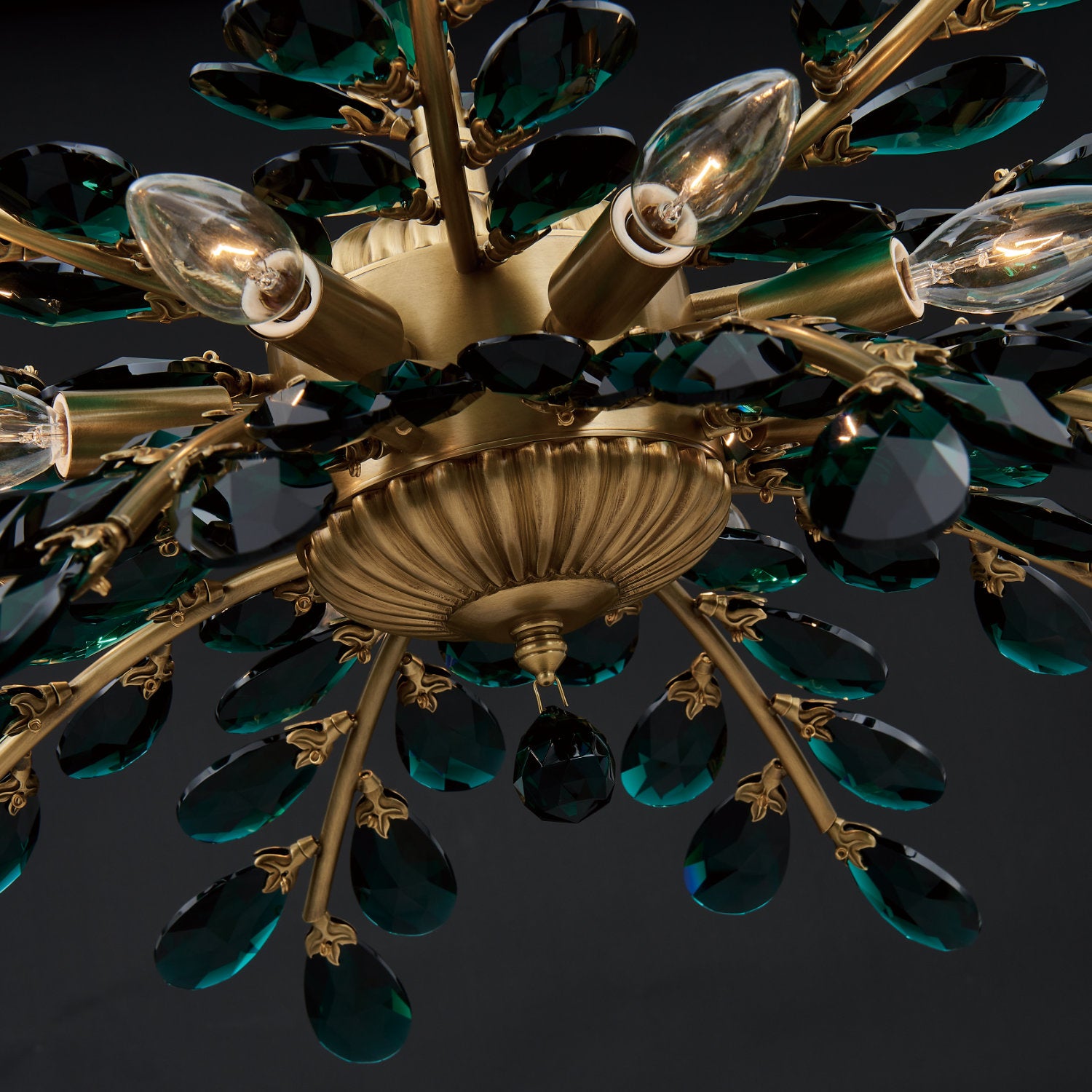 22.5'' Alloro 8 Light True Brass Chandelier