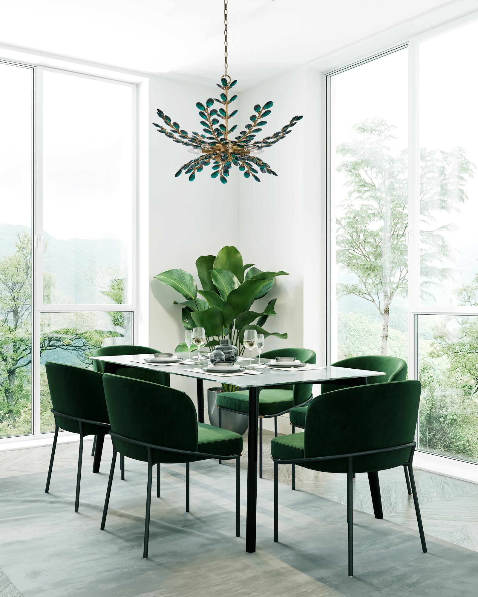22.5'' Alloro 8 Light True Brass Chandelier