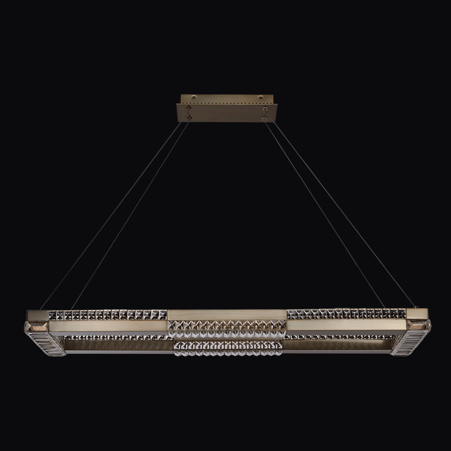 3'' Dama 1 Light Winter Brass Linear Pendant