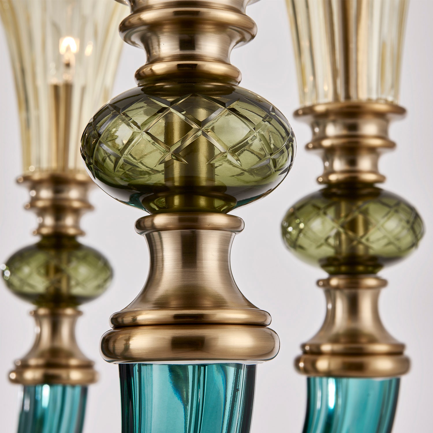 36'' Tinta 6 Light Winter Brass Chandelier