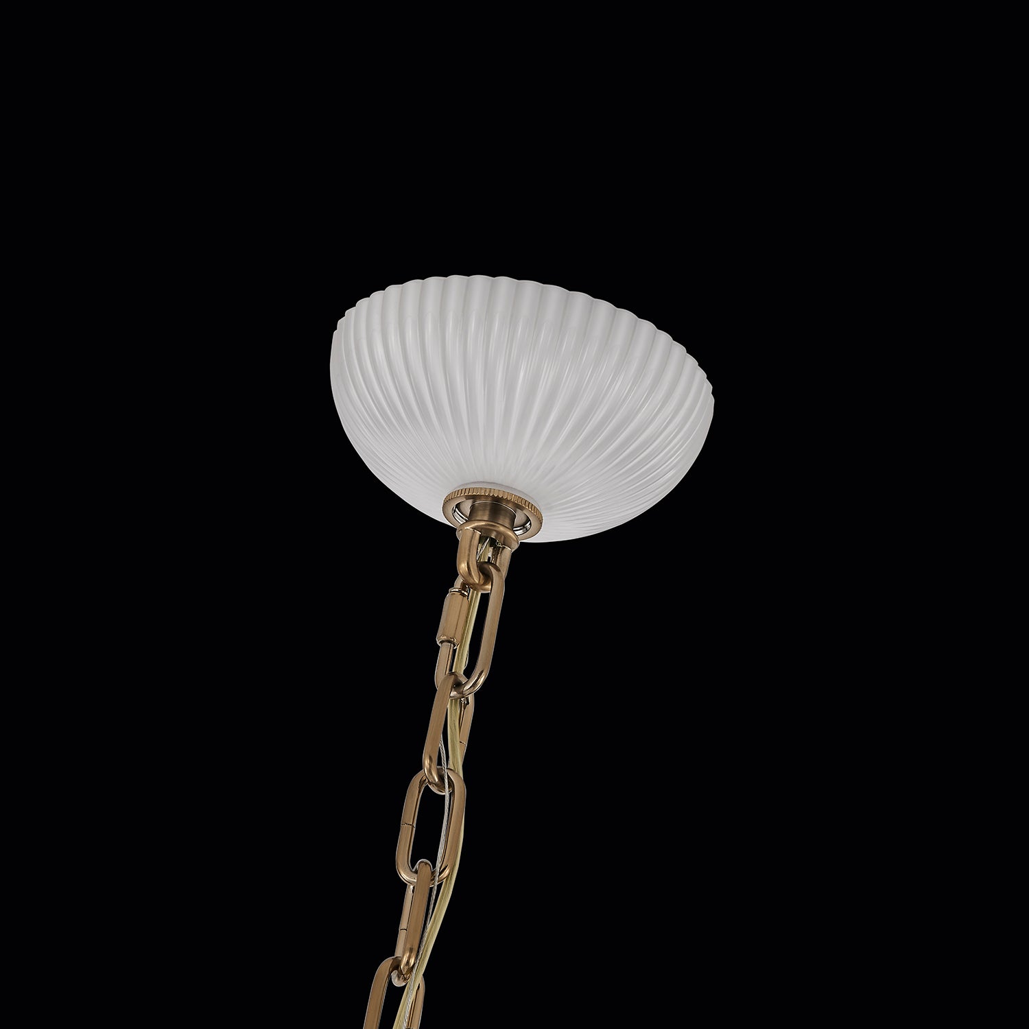 36'' Bianca 6 Light Winter Brass Chandelier
