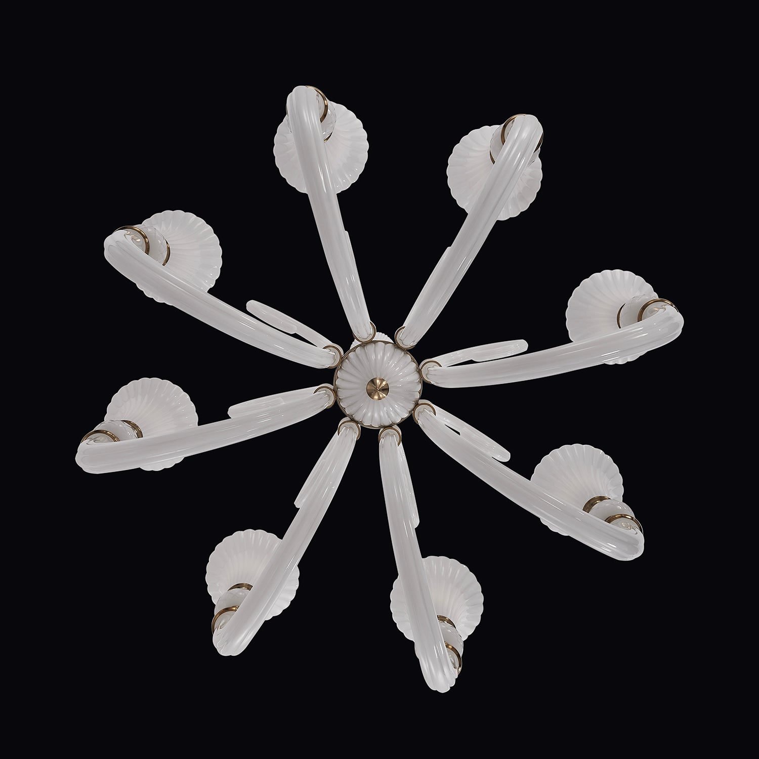 43'' Bianca 8 Light Winter Brass Chandelier