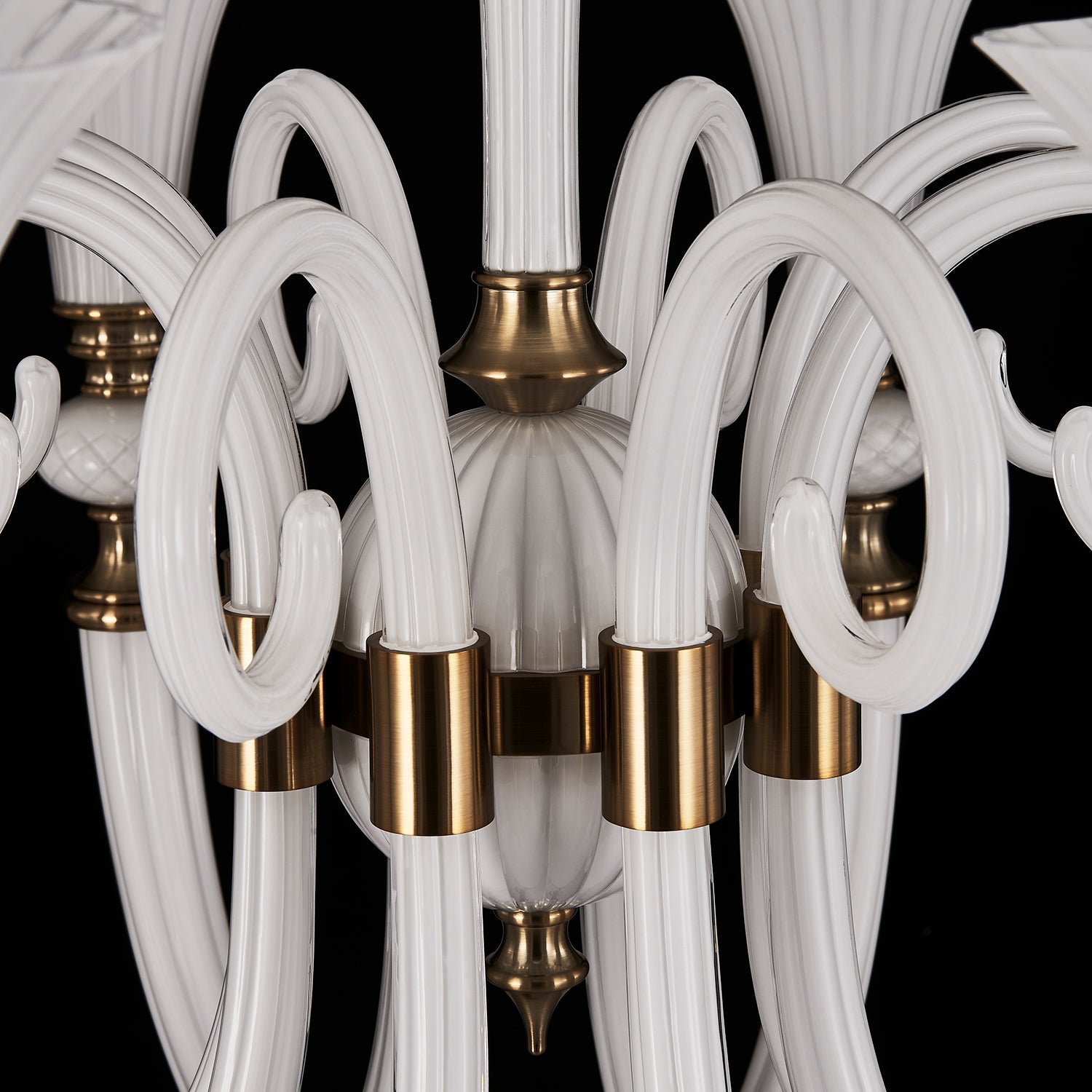 43'' Bianca 8 Light Winter Brass Chandelier