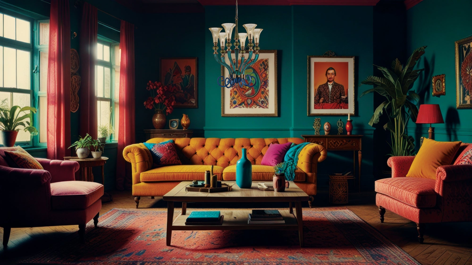 44'' Tinta 16 Light Winter Brass Chandelier