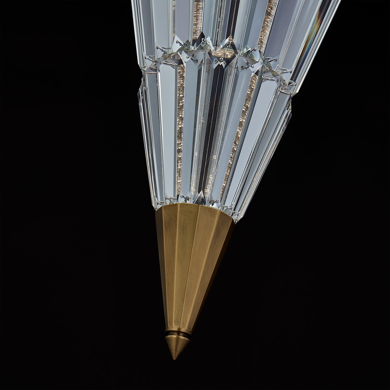 44'' Allungato 1 Light True Brass Pendant
