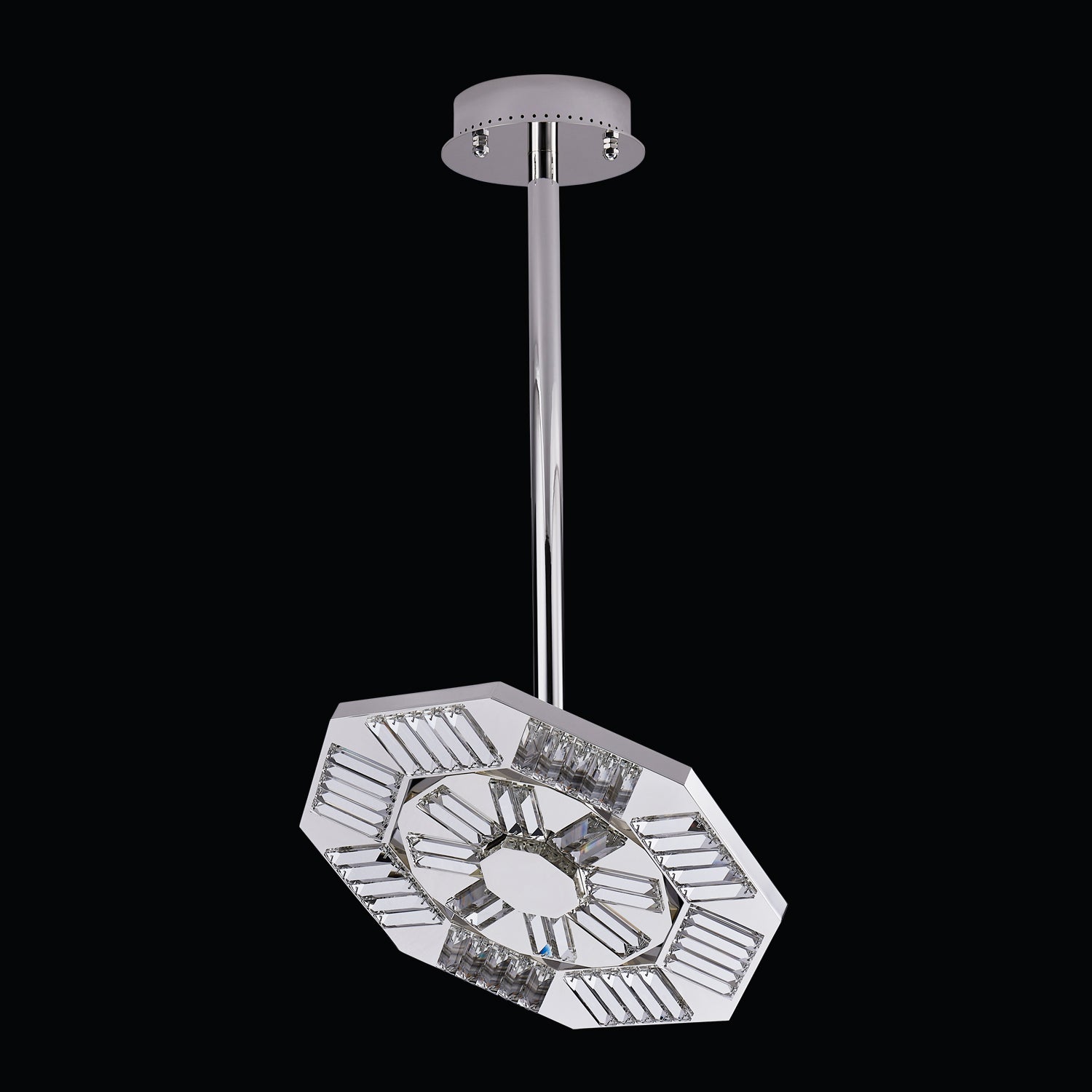 21'' Tempo 1 Light Silver Chandelier