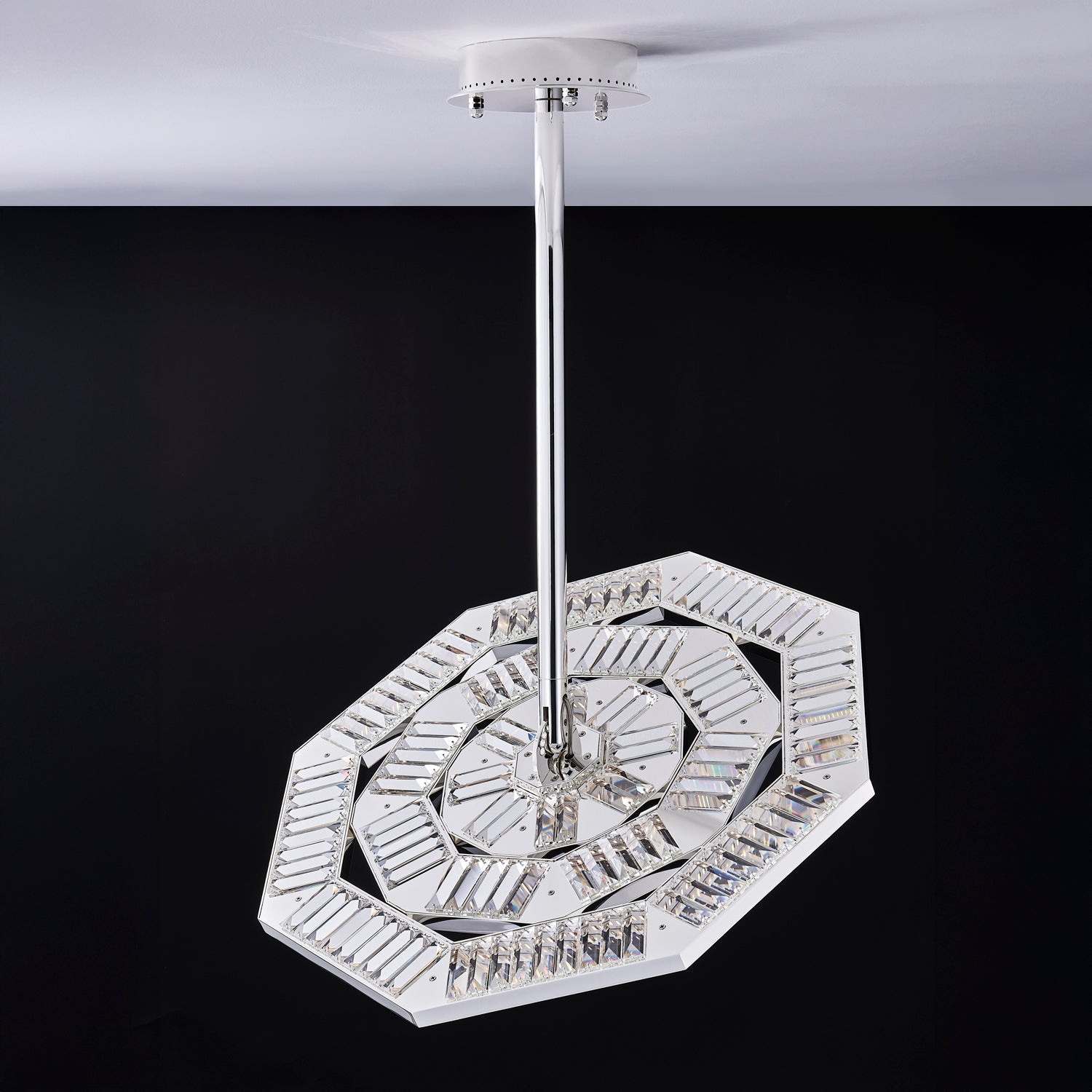 30'' Tempo 1 Light Silver Chandelier