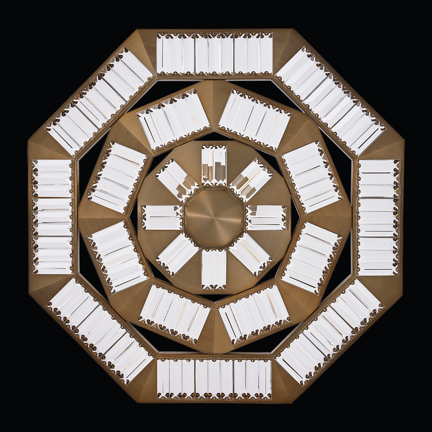 30'' Tempo 1 Light Winter Brass Chandelier
