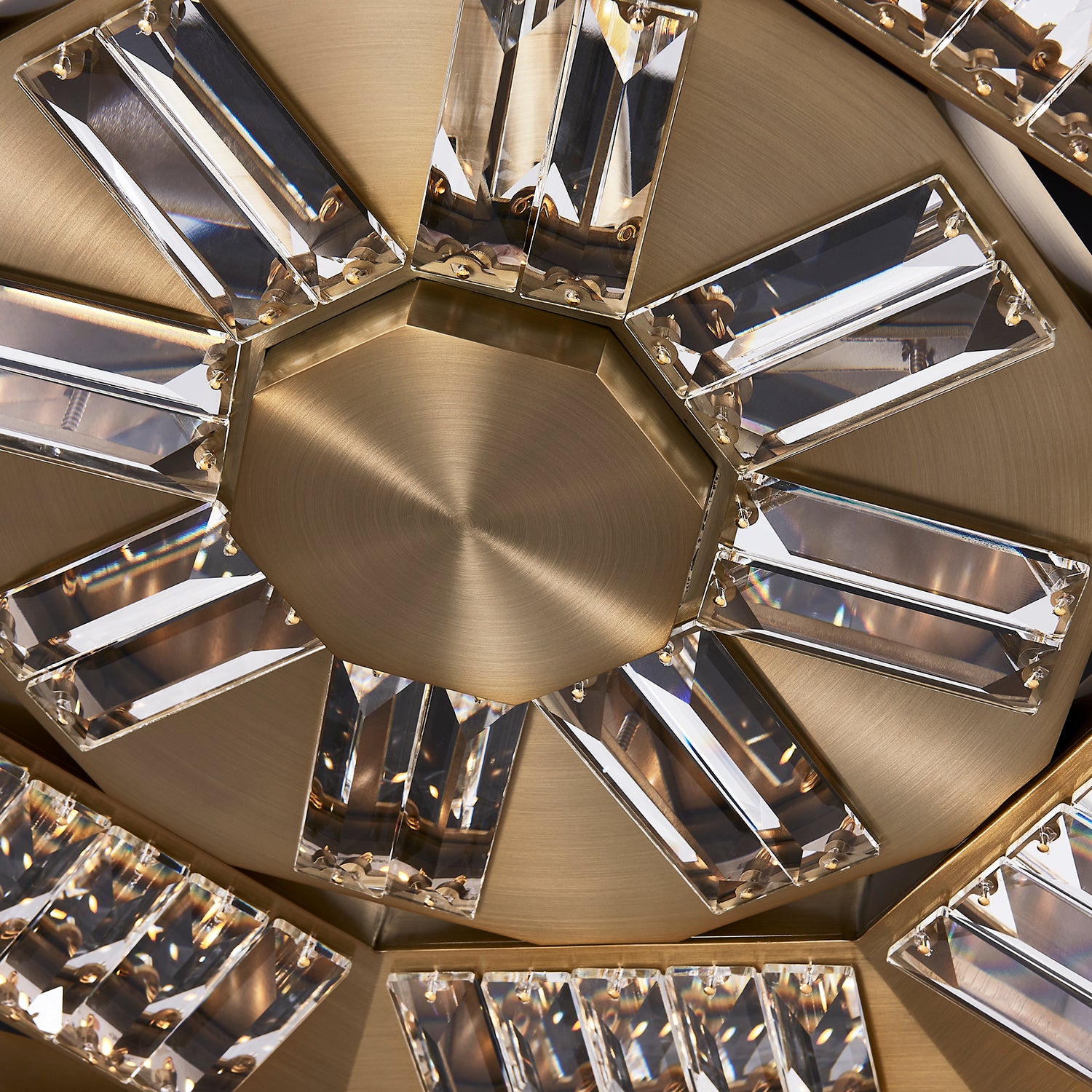 30'' Tempo 1 Light Winter Brass Chandelier