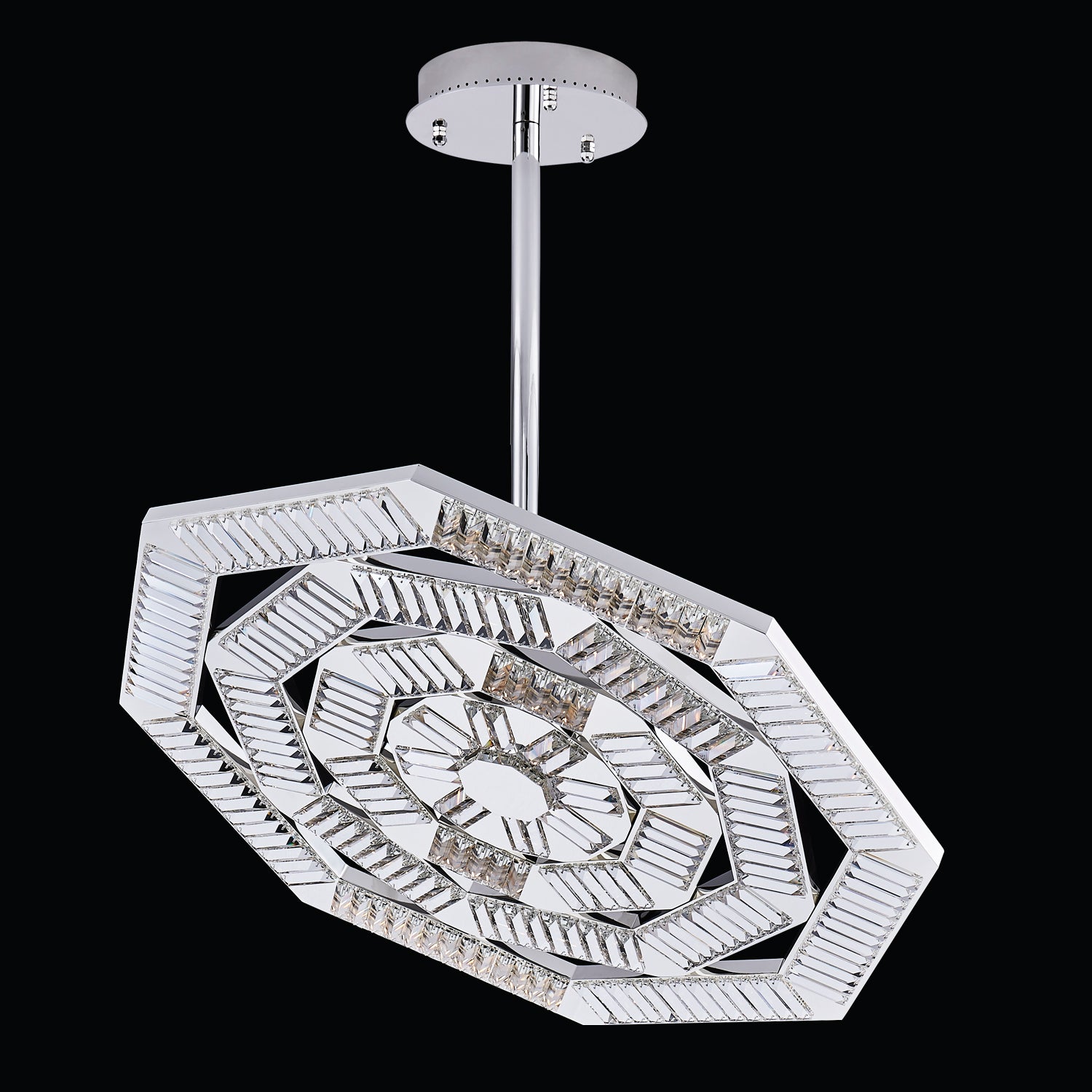 47'' Tempo 1 Light Silver Chandelier