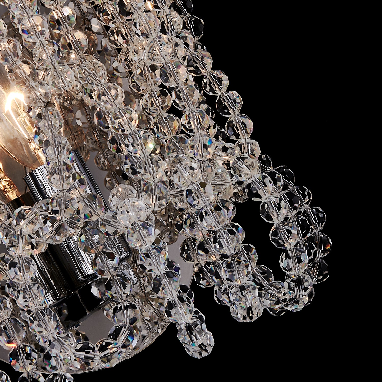 7'' Loops 2 Light Chrome Wall Sconce