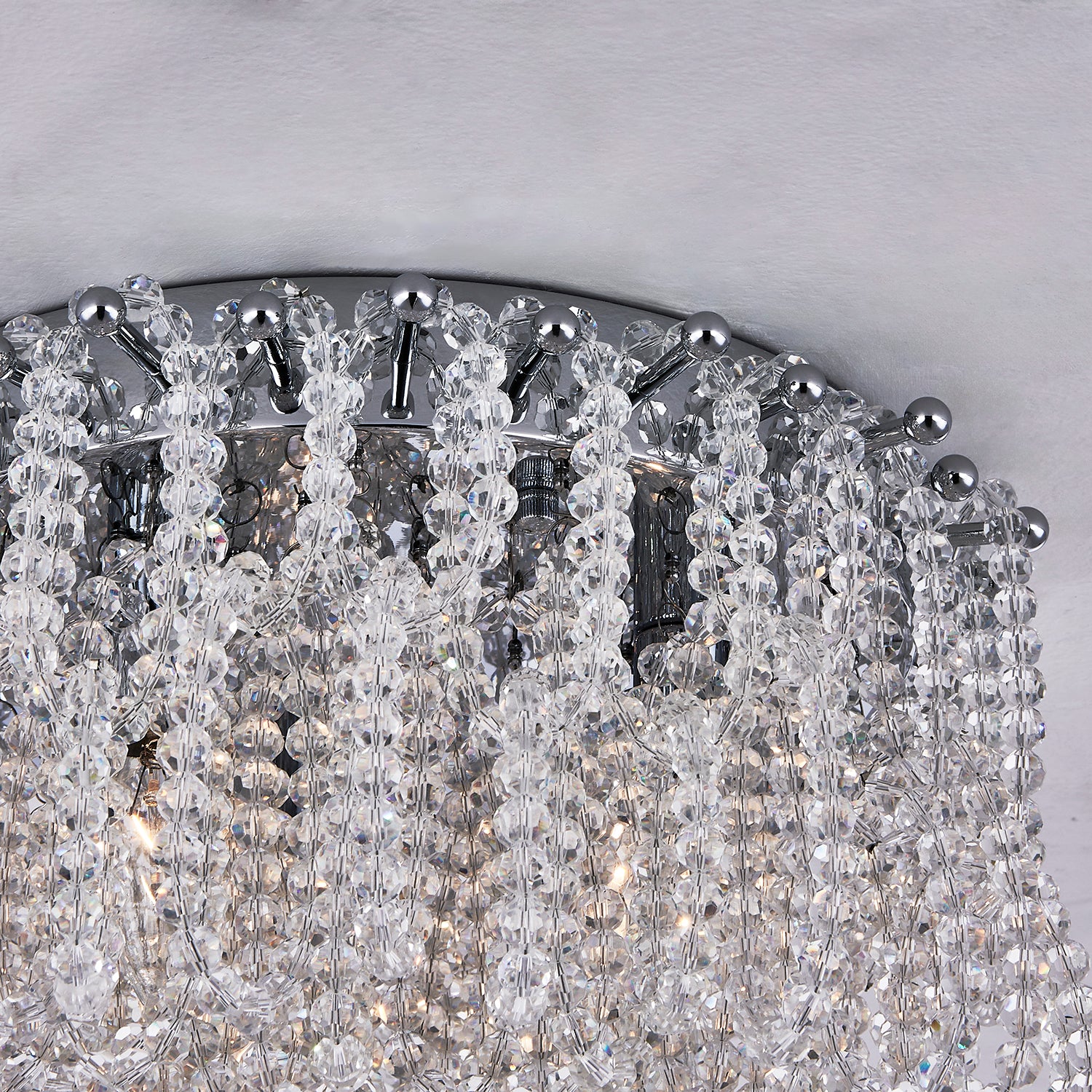 7.5'' Loops 3 Light Chrome Flush Mount