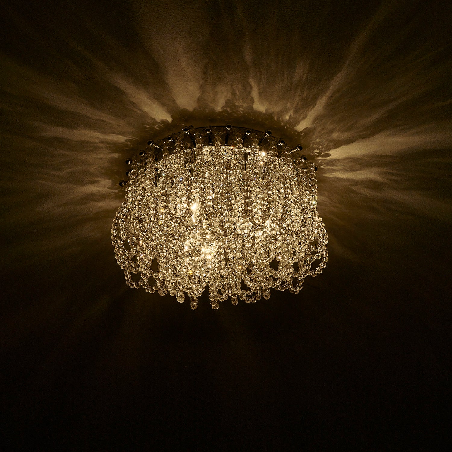 7.5'' Loops 3 Light Chrome Flush Mount