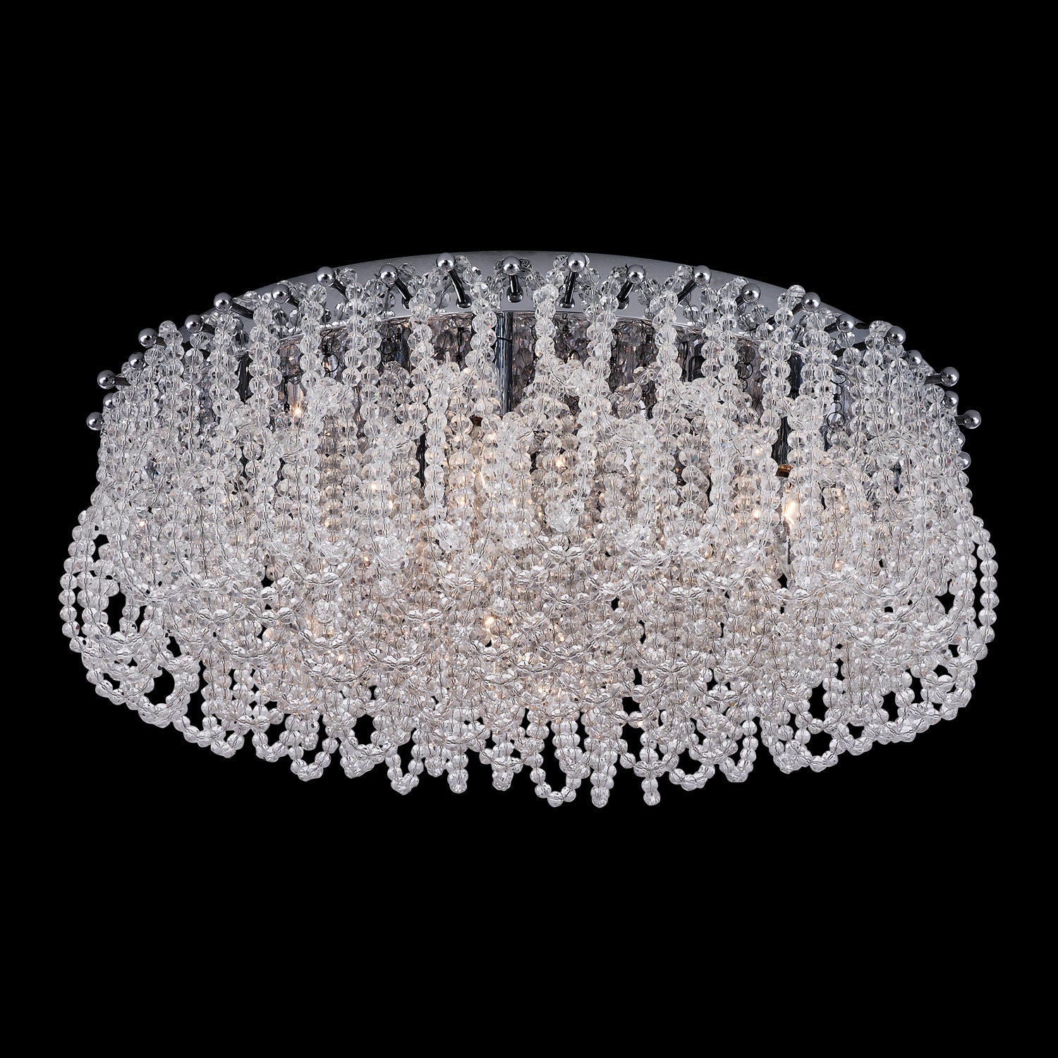 7.5'' Loops 9 Light Chrome Flush Mount