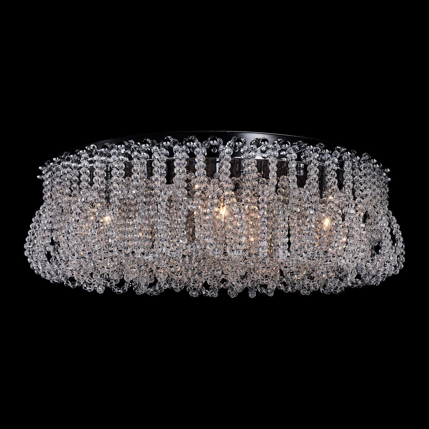 7.5'' Loops 9 Light Chrome Flush Mount