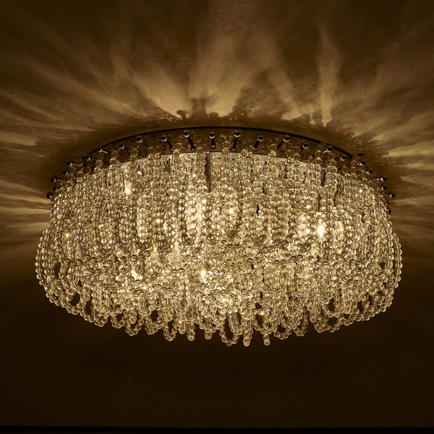 7.5'' Loops 9 Light Chrome Flush Mount
