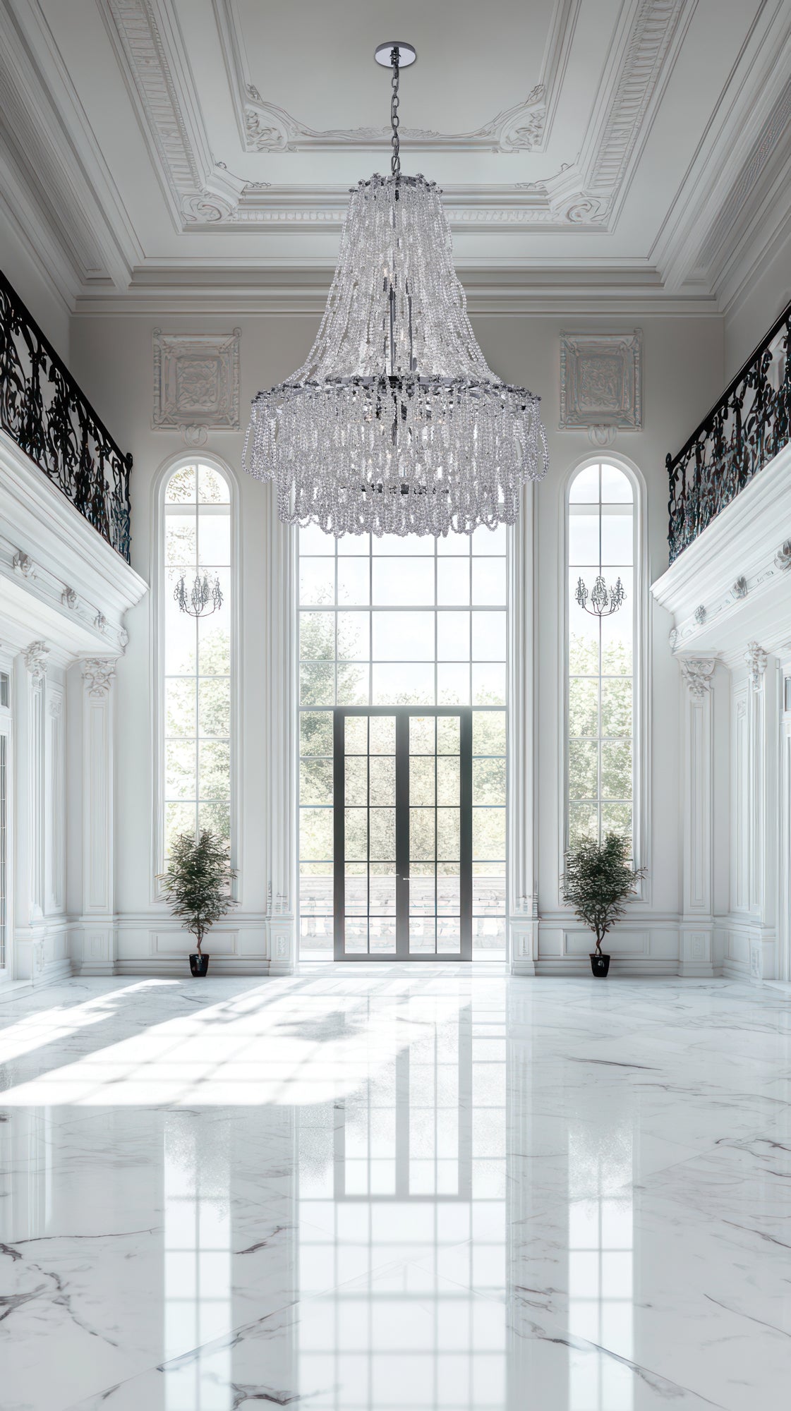 42'' Loops 21 Light Chrome Chandelier