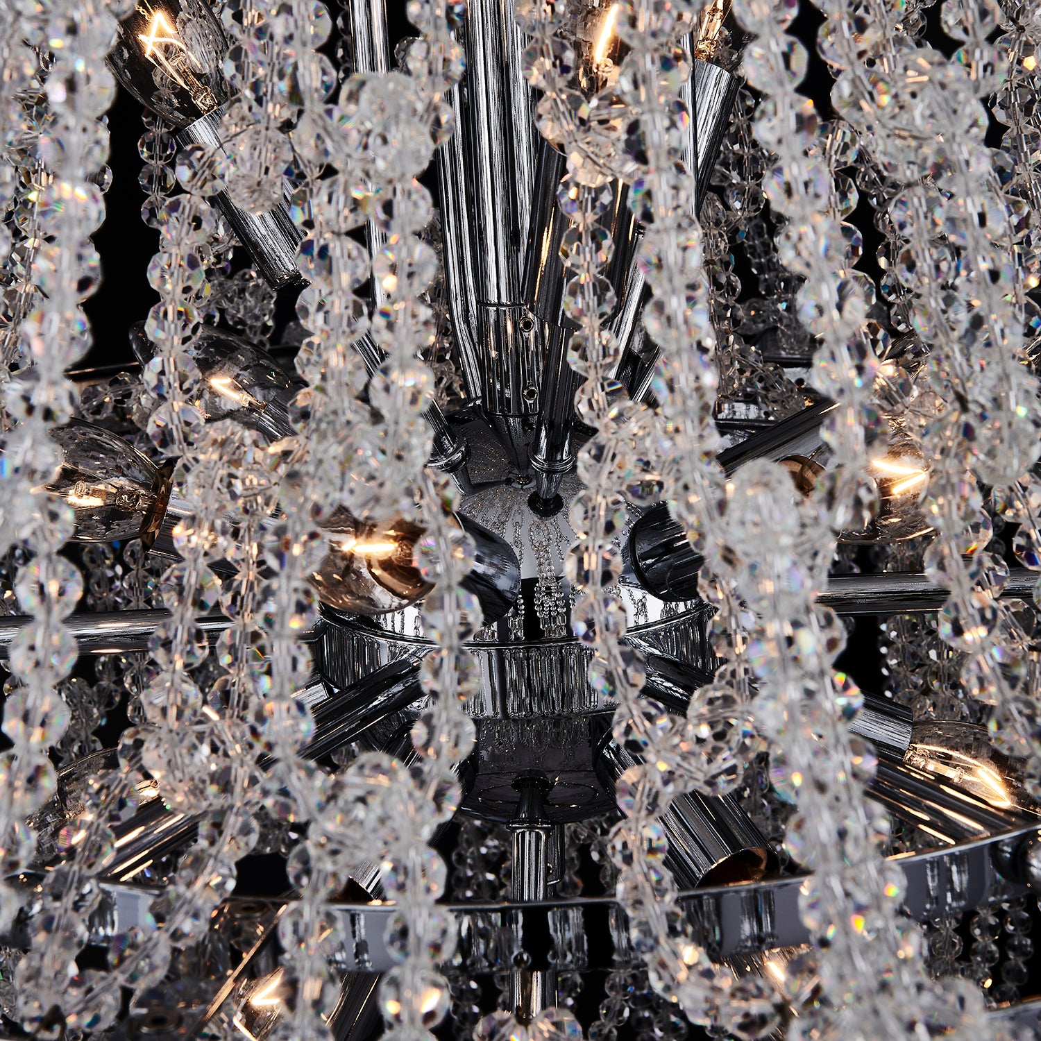 42'' Loops 21 Light Chrome Chandelier