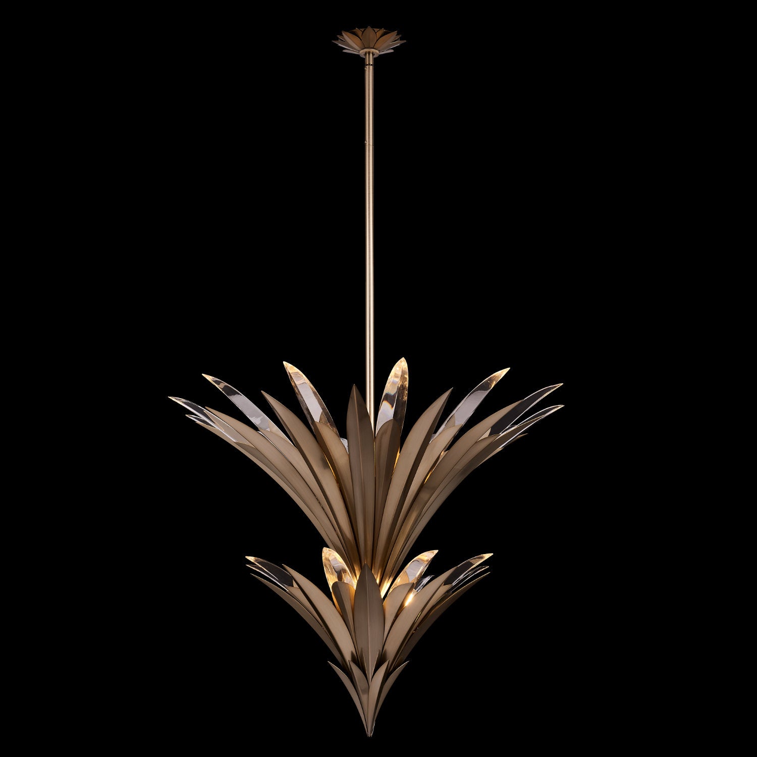 31'' Roche 9 Light Winter Brass Tiered Chandelier