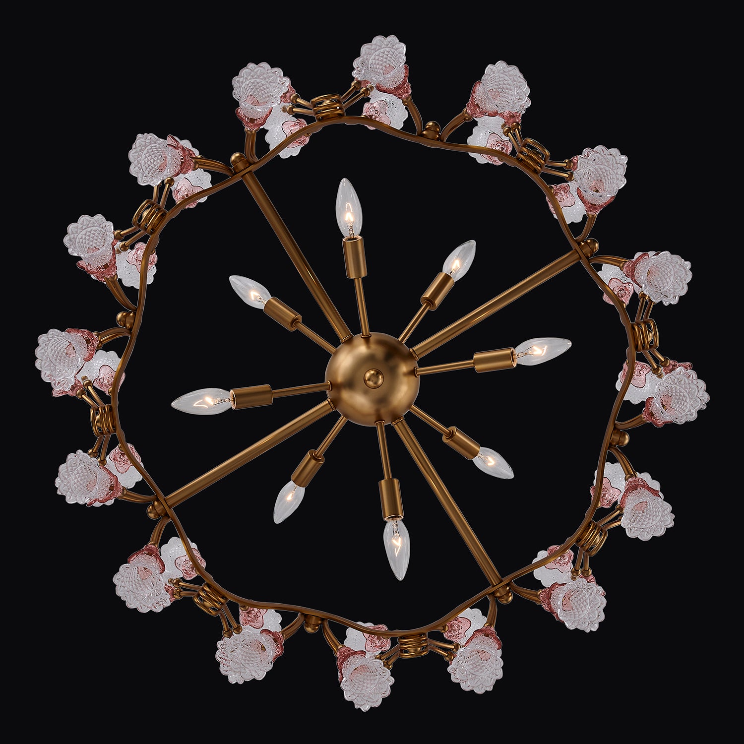 23'' Bella 8 Light Antique Brass Chandelier