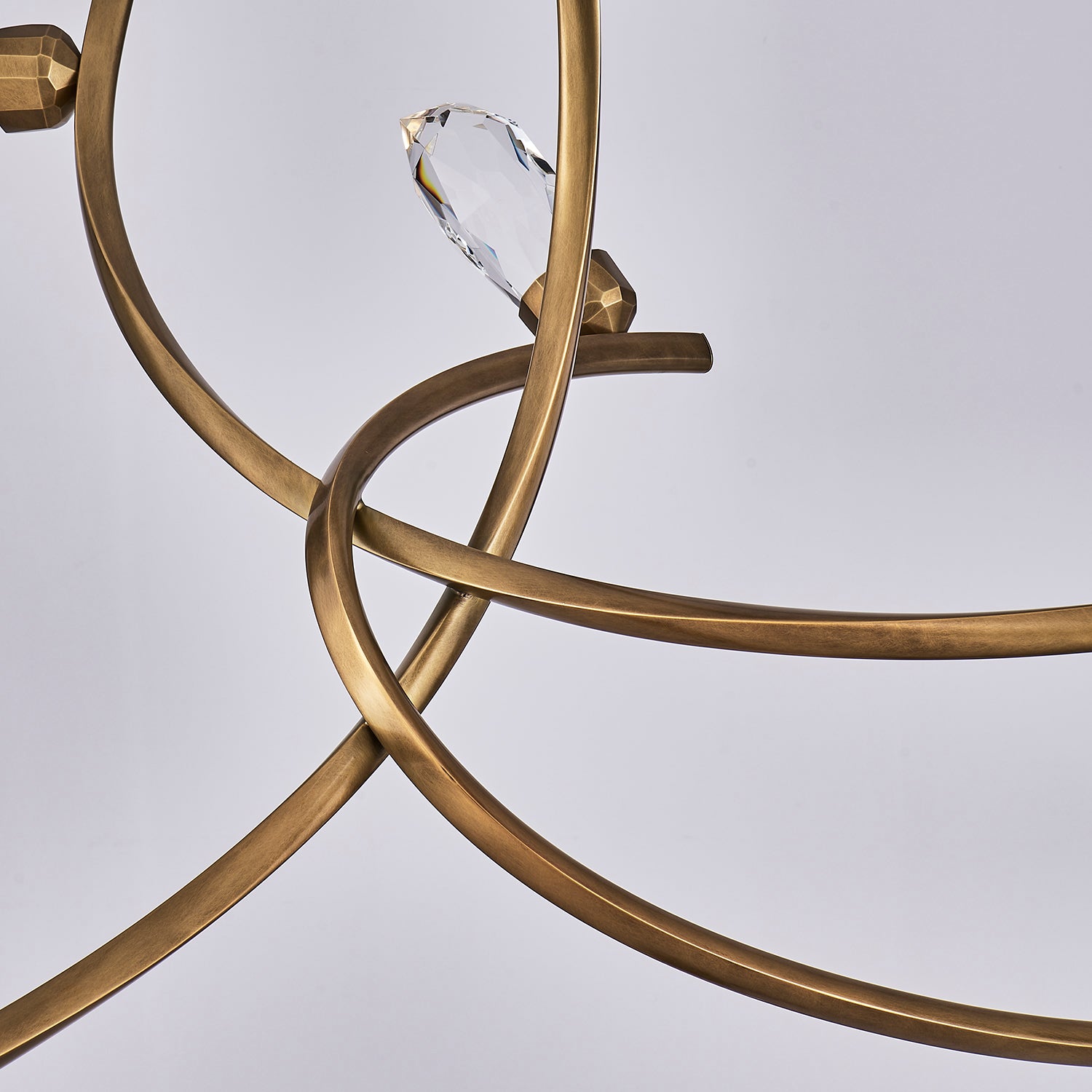 36'' Bilancia 6 Light True Brass Chandelier