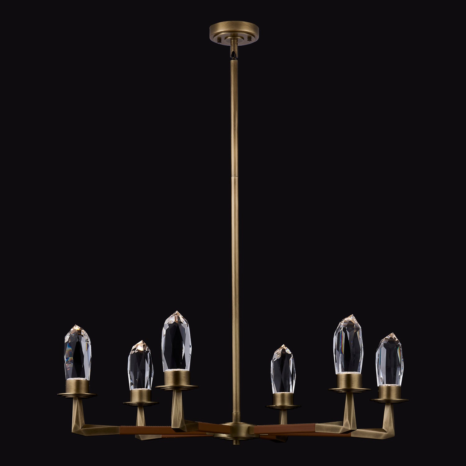 18'' Misto 6 Light Satin Brass Chandelier