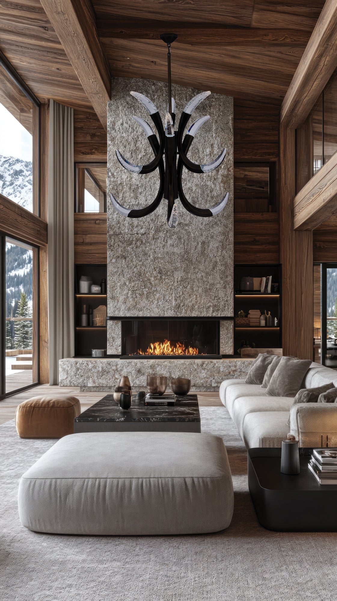 50'' Corna 1 Light Vintage Bronze - VBZ Kalco Chandelier