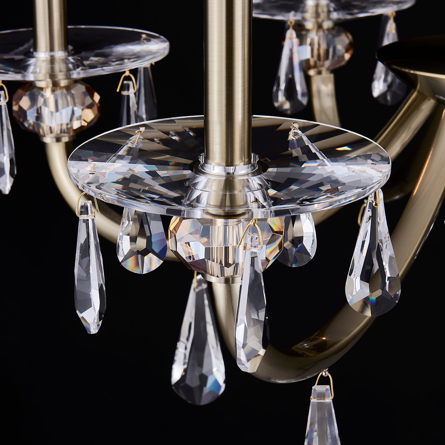 32'' Passo 6 Light Brushed Brass Chandelier