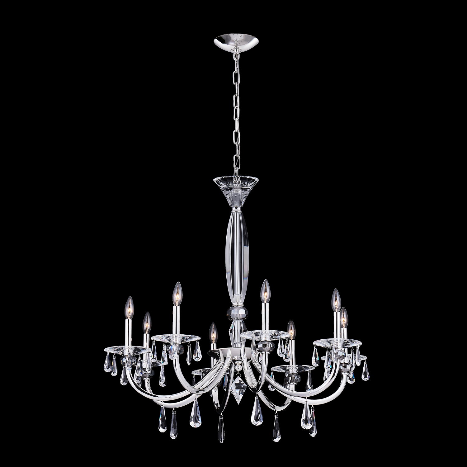 33'' Passo 8 Light Silver Chandelier