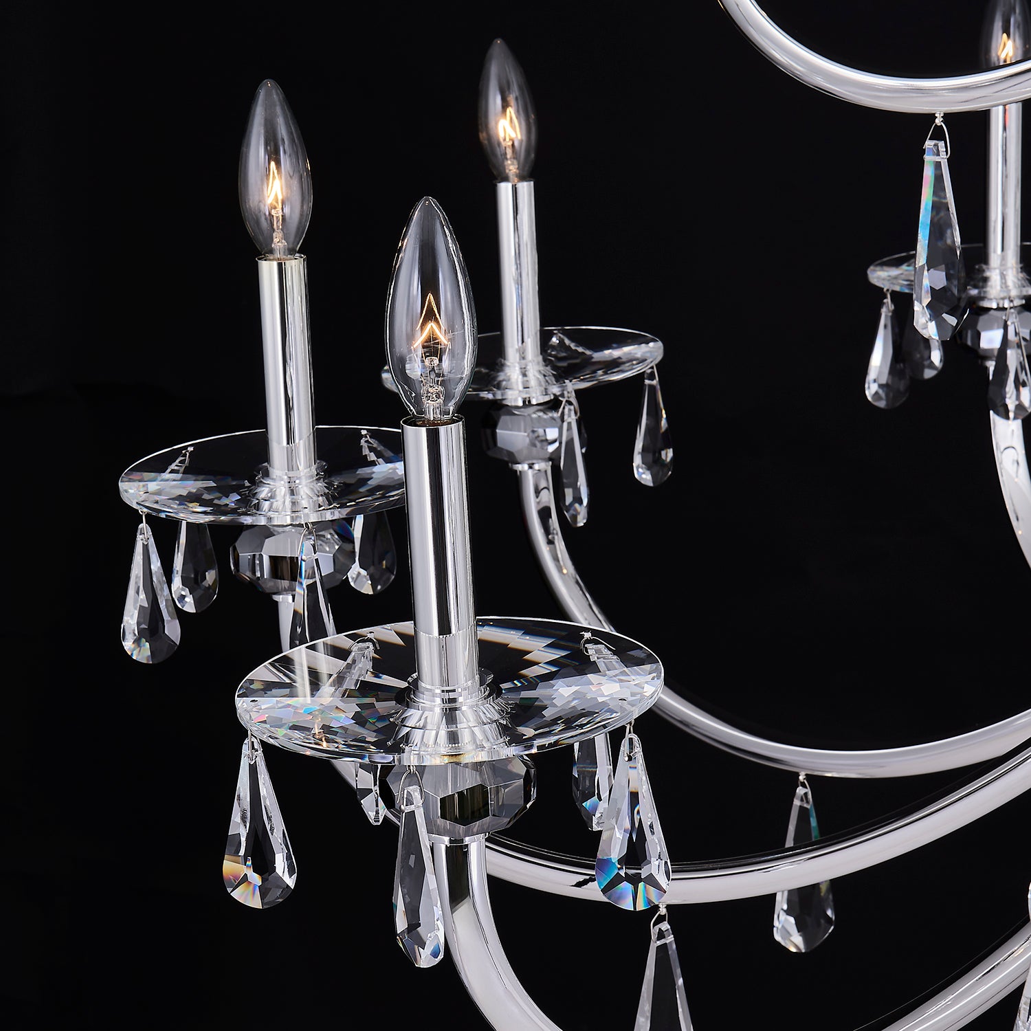 46'' Passo 15 Light Silver Chandelier
