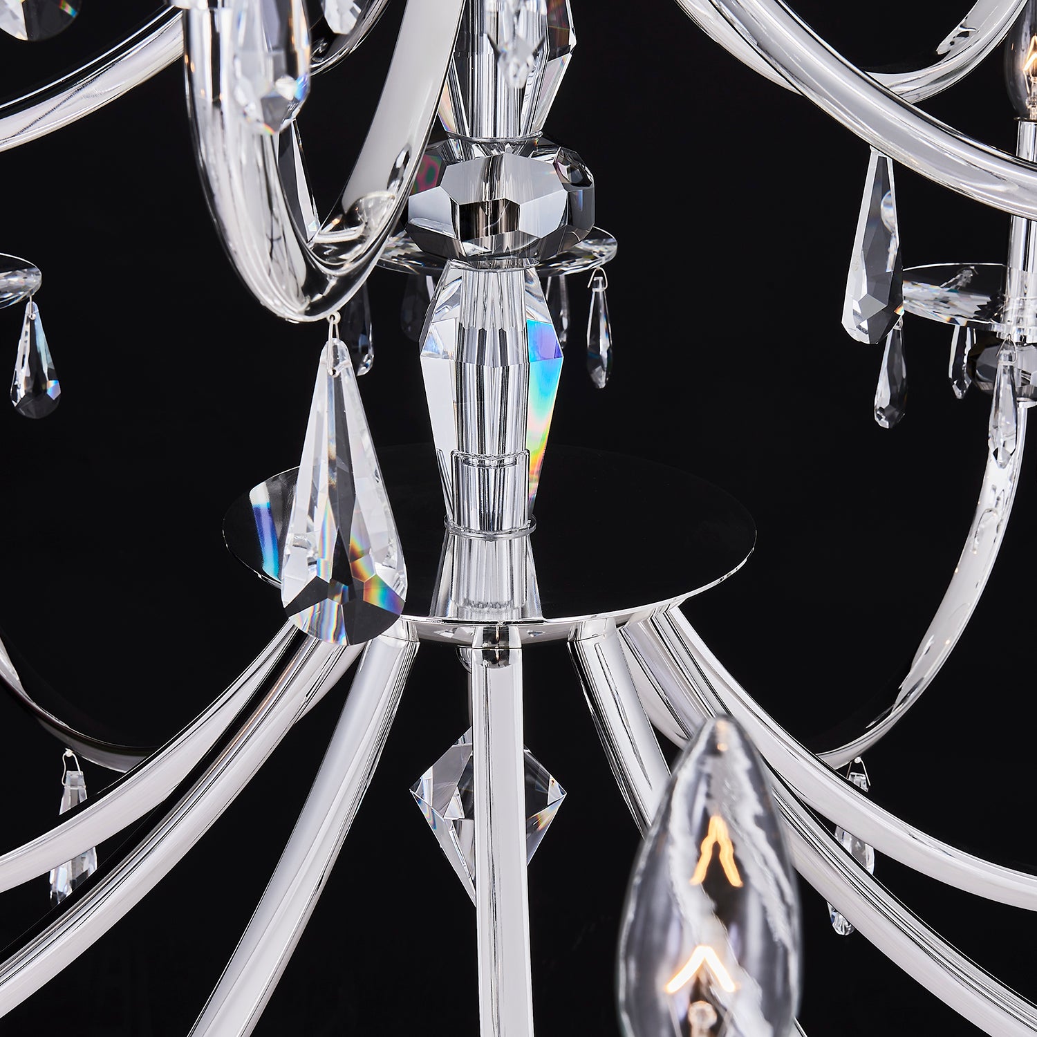 46'' Passo 15 Light Silver Chandelier