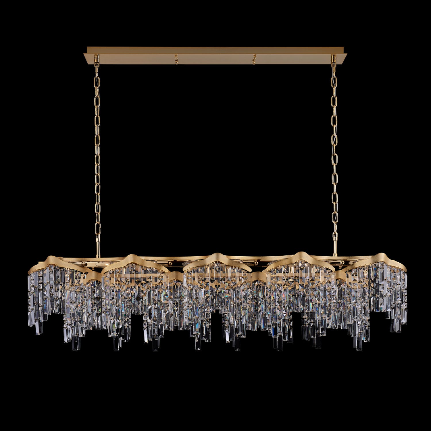 19'' Cadere 24 Light Two Tone 18K Gold Linear Pendant