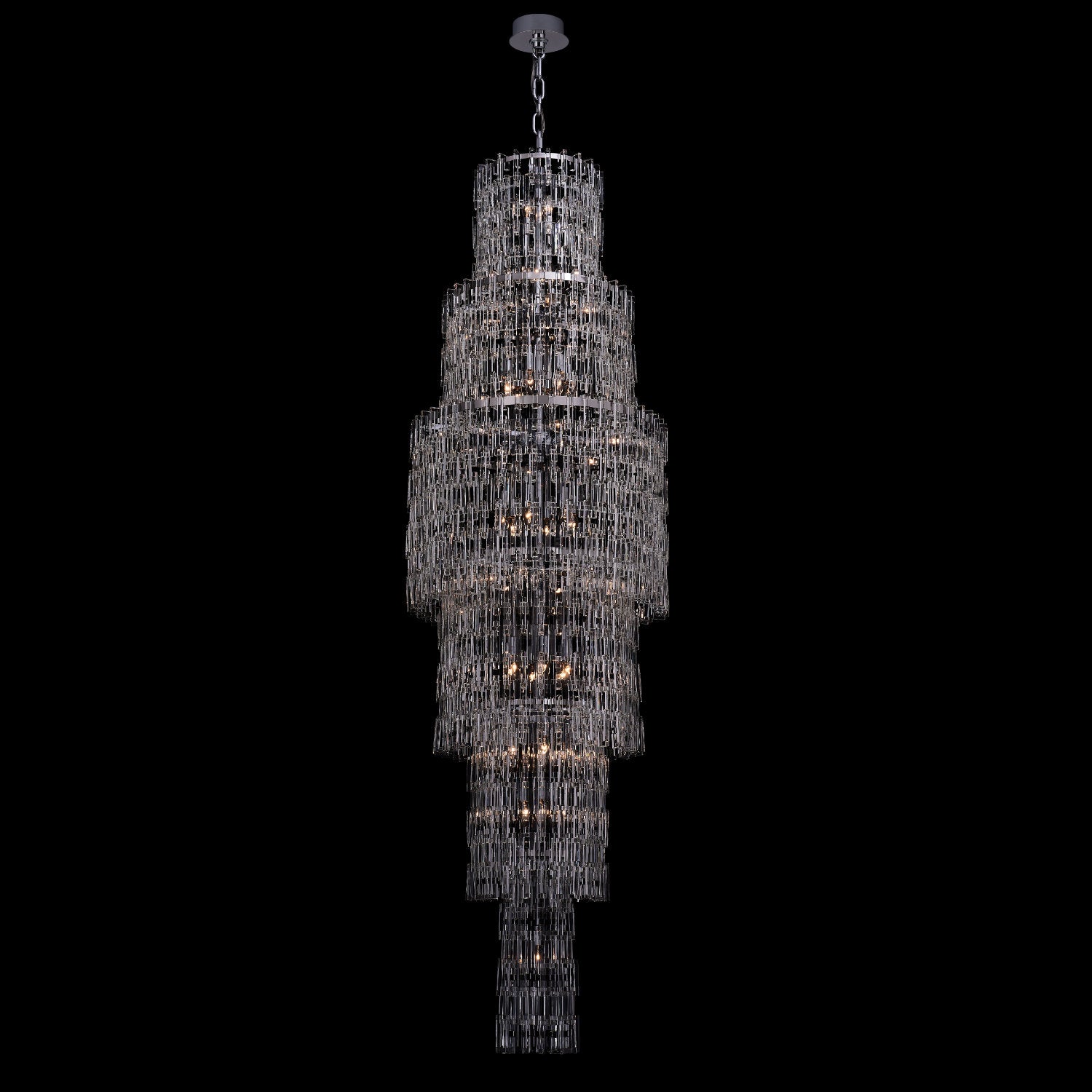 95'' Catene 52 Light Chrome Chandelier