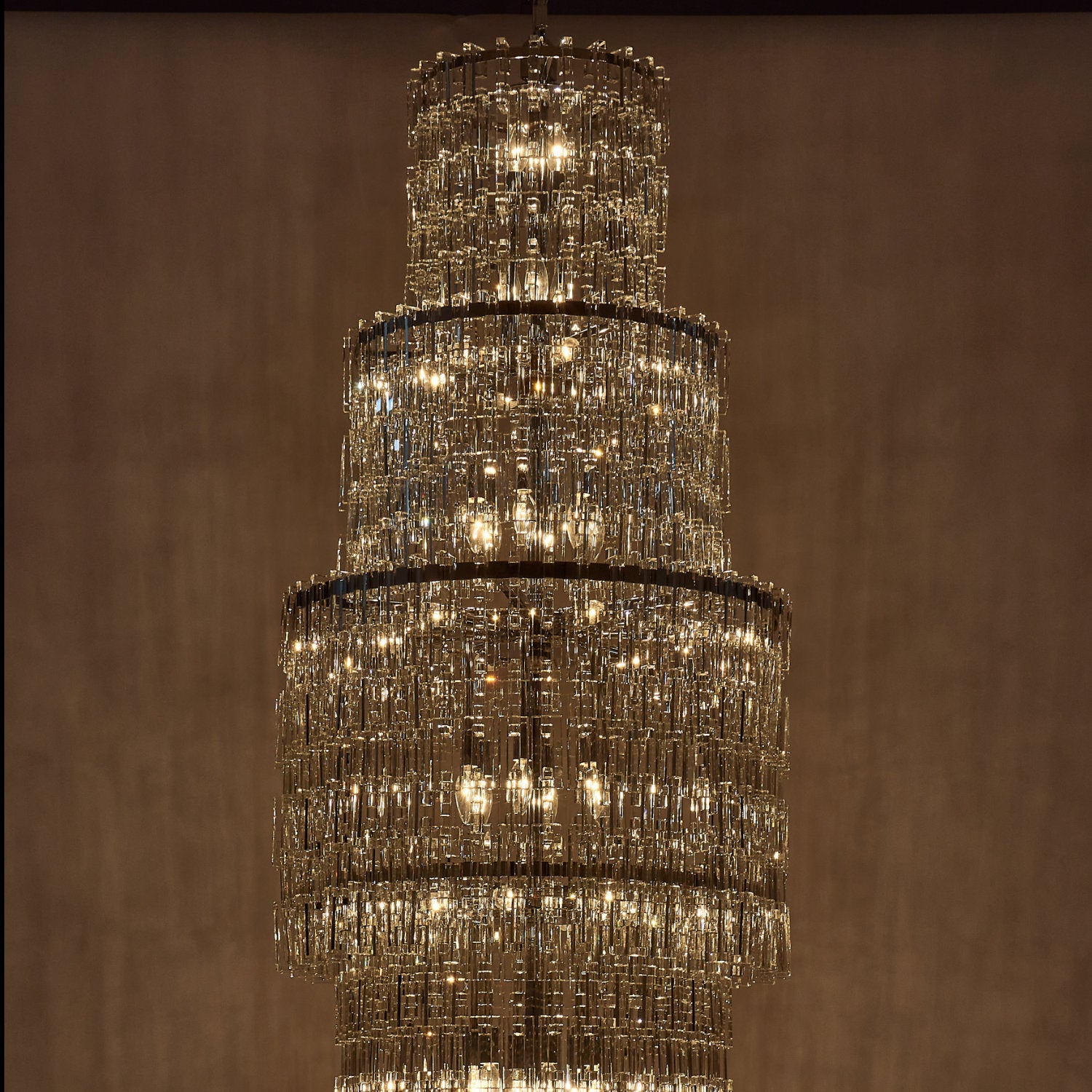 95'' Catene 52 Light Chrome Chandelier