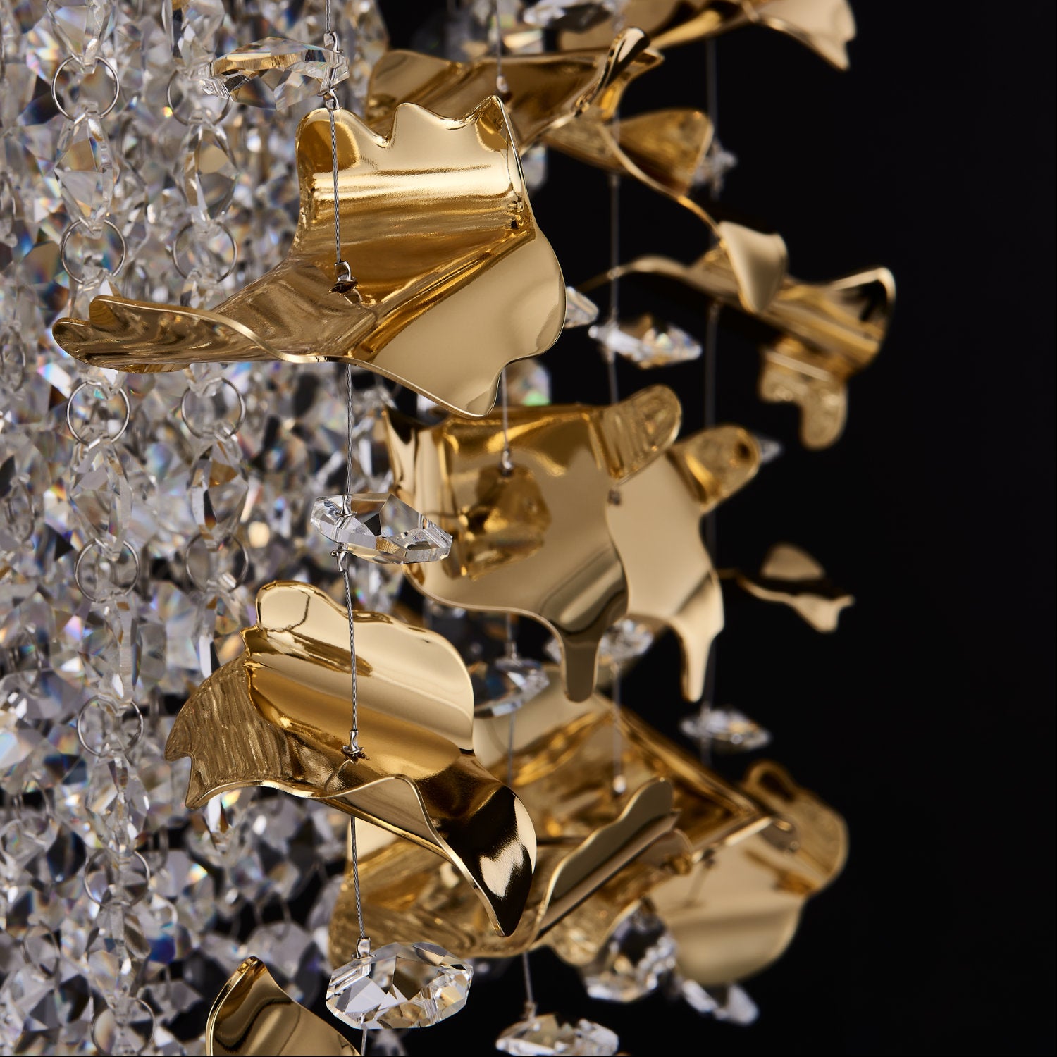 24'' Custom 13 Light 18k Gold Linear Pendant