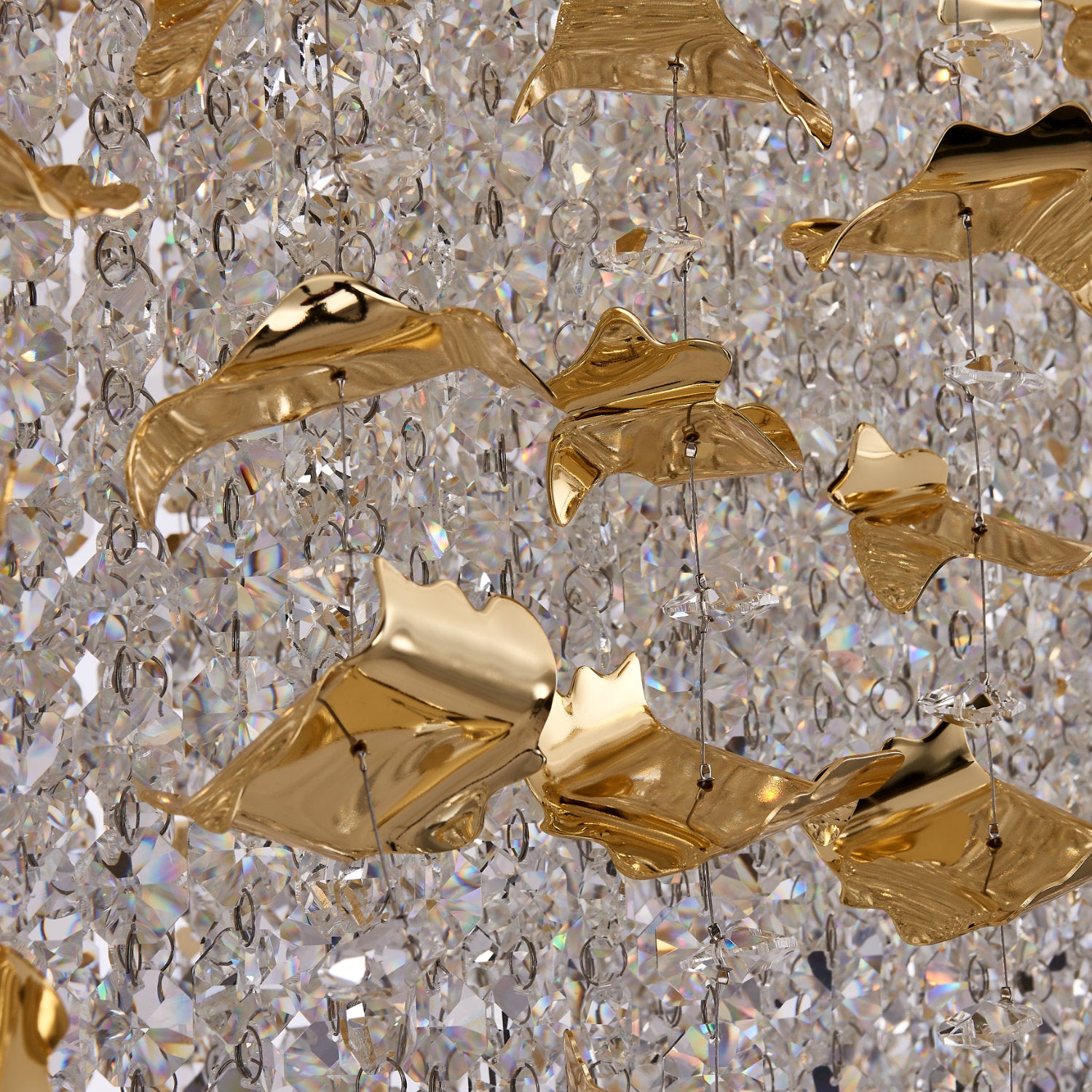 24'' Custom 13 Light 18k Gold Linear Pendant