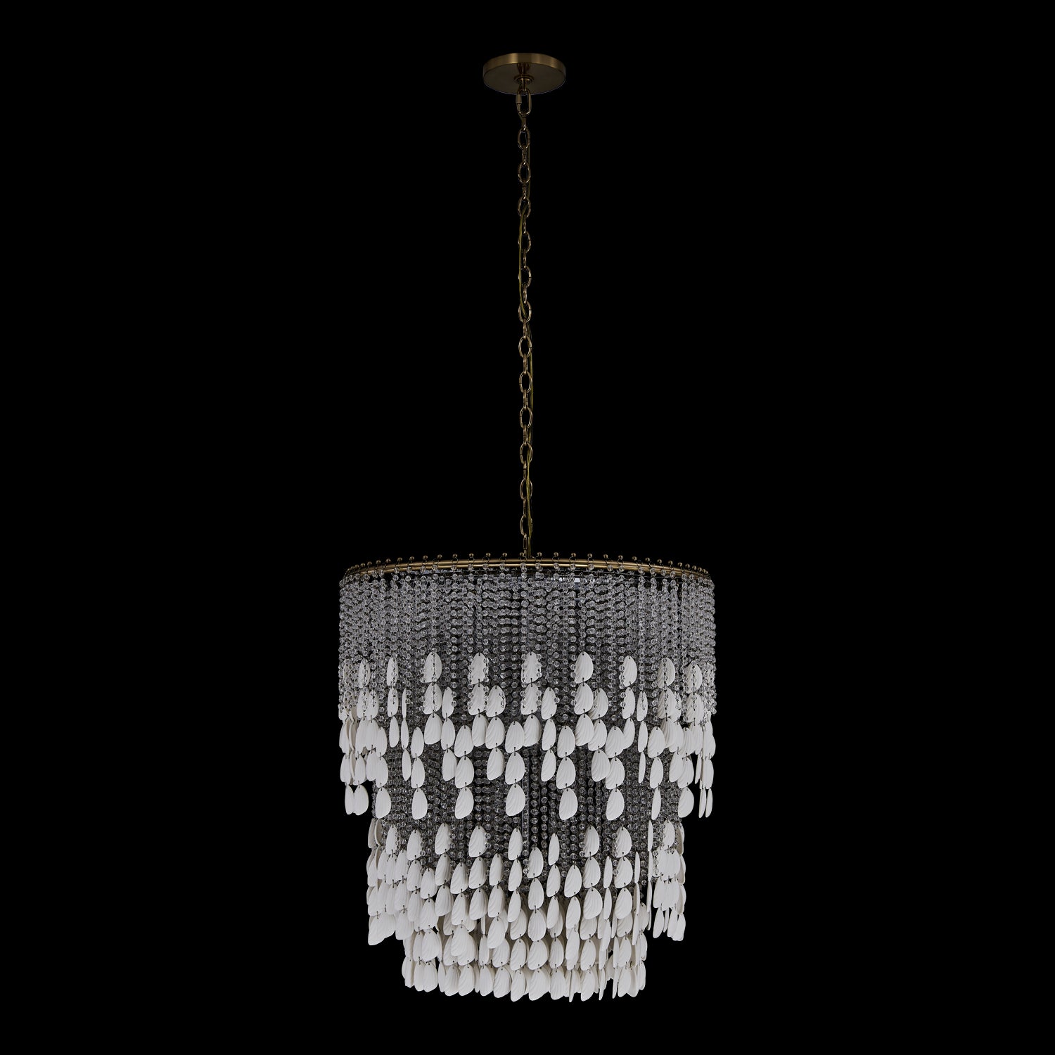 31'' Farfalle 18 Light Brushed Champagne Gold Chandelier