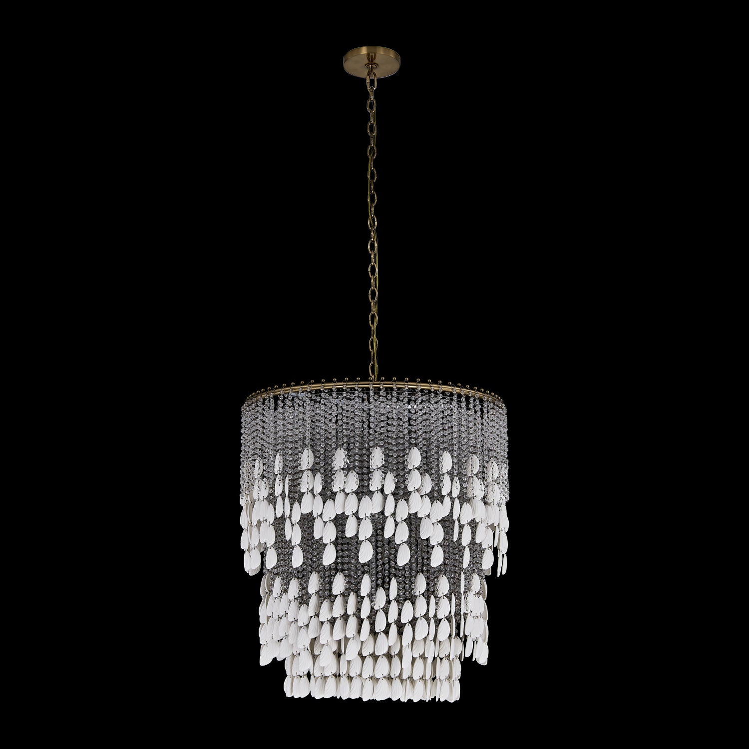 31'' Farfalle 18 Light Brushed Champagne Gold Chandelier