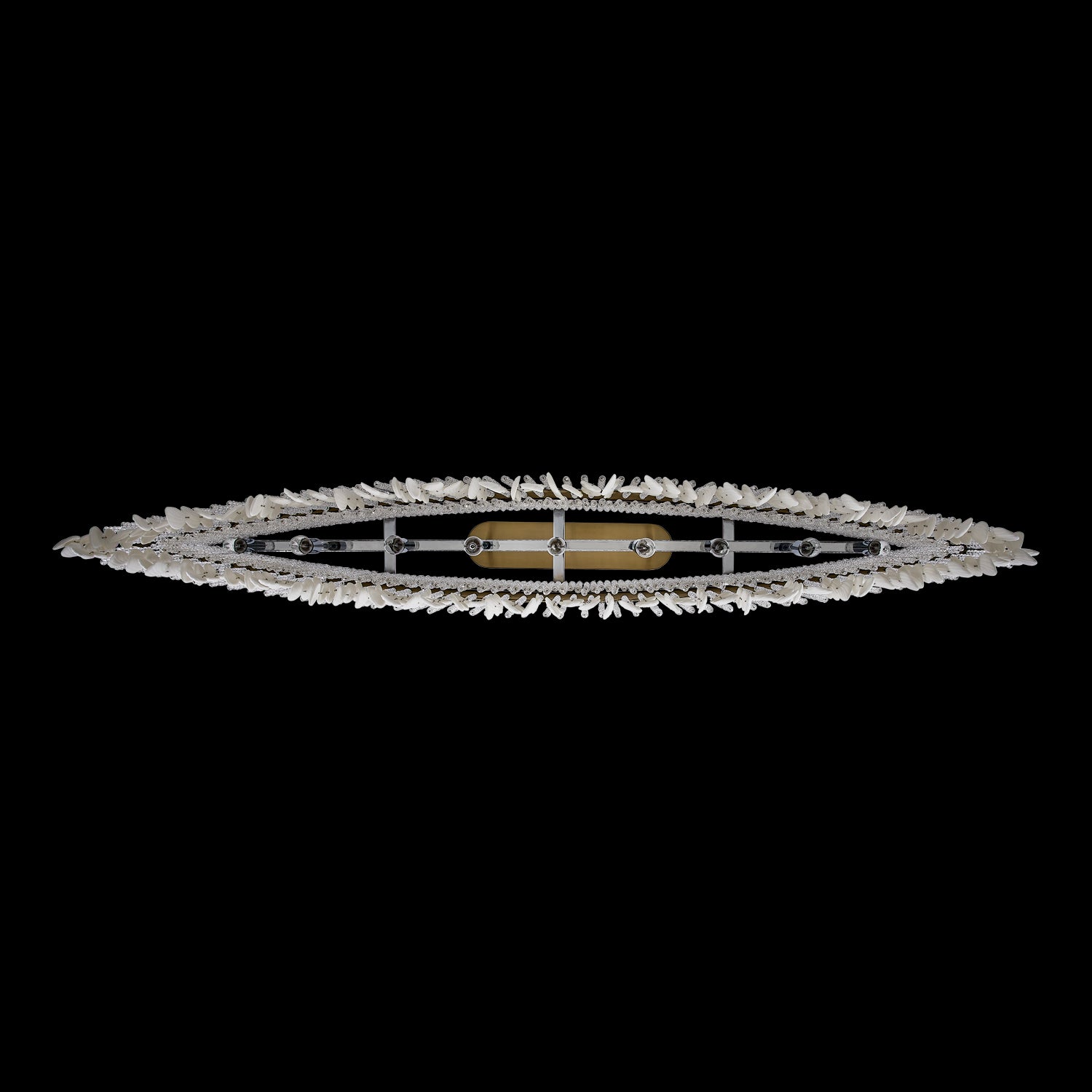 15'' Farfalle 9 Light Brushed Champagne Gold Linear Pendant