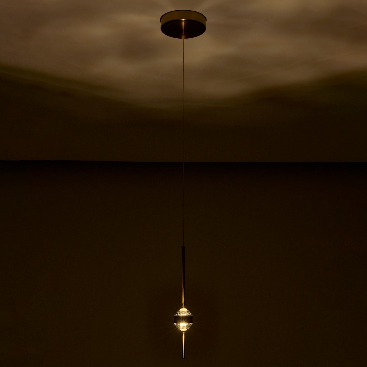 14'' Goccia 2 Light Winter Brass Mini Pendant