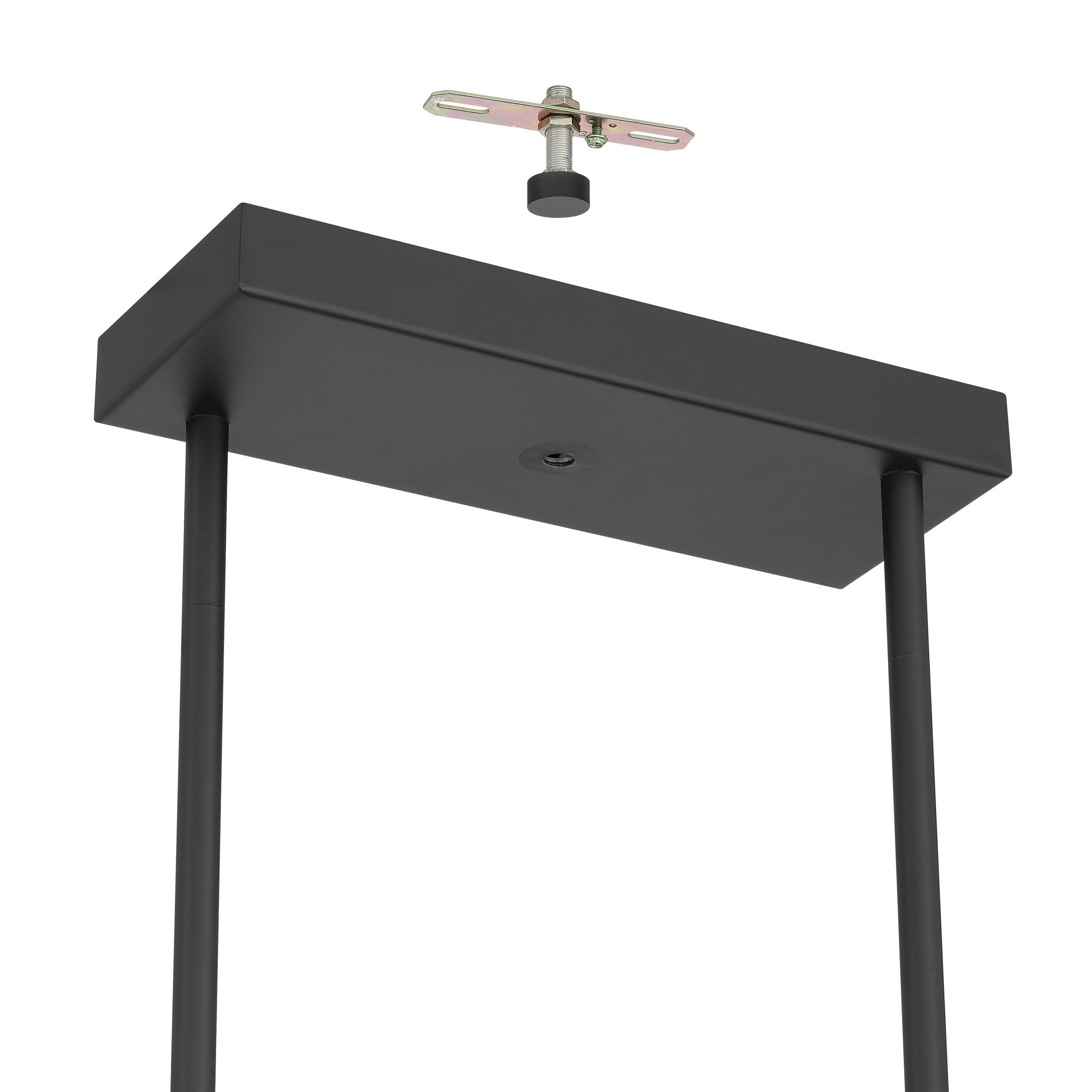 Manhattan 48-inch 12-Light Matte Black LED Chandelier with Rotating Arms