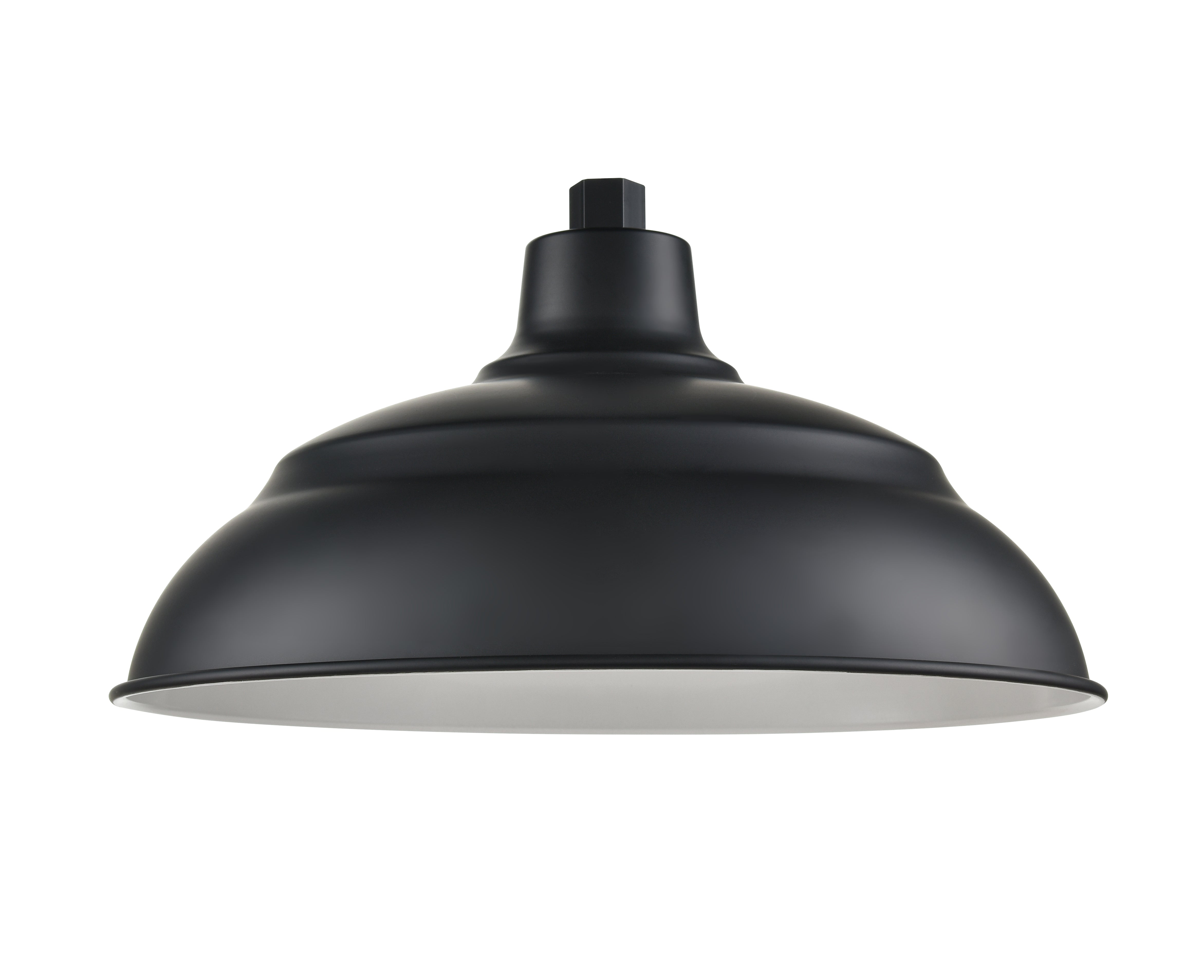 17'' Satin Black Aluminum R Series Aluminum Warehouse Shade