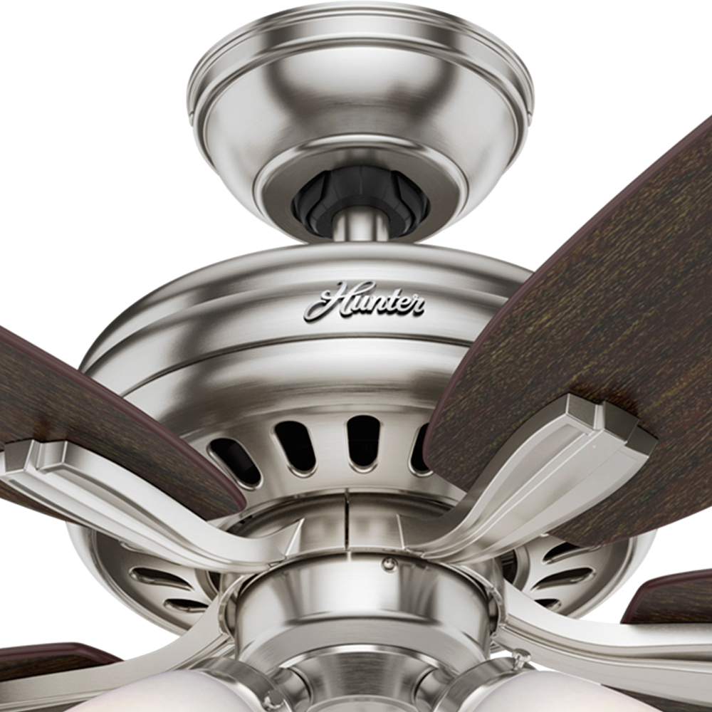 52 inch Newsome Brushed Nickel Ceiling Fan with LED Light Kit and Pull Chain